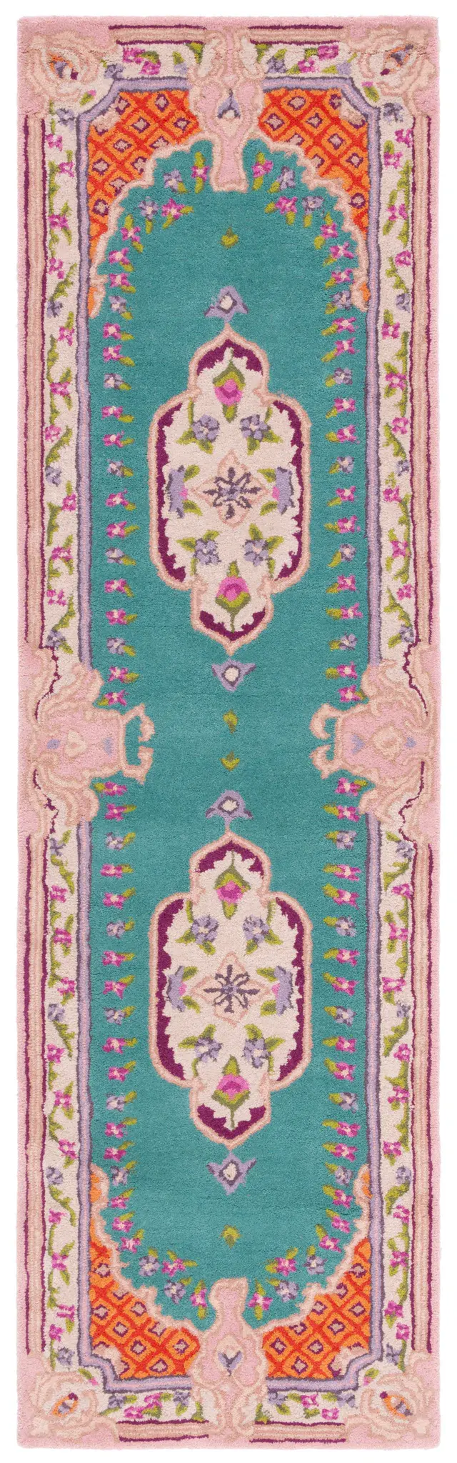 Bellagio Medallion Border Hand-Tufted Wool Rug