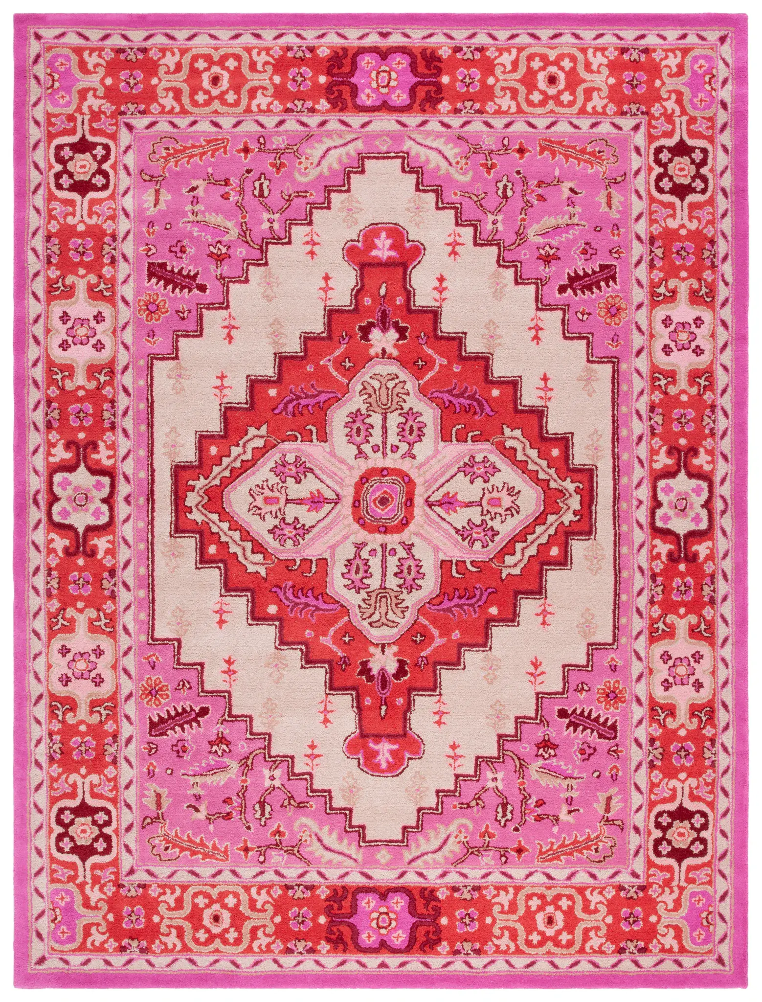 Bellagio Stepped Medallion Hand-Tufted Wool Rug