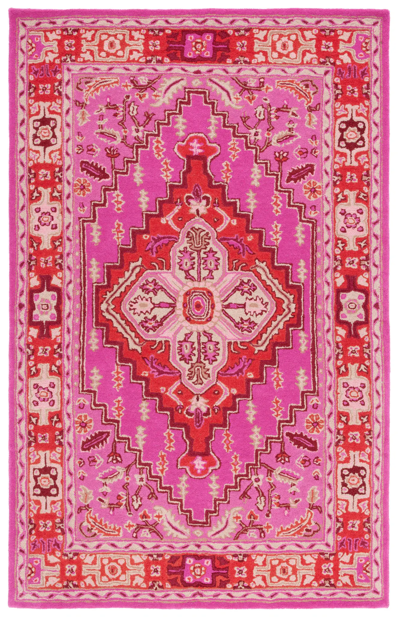 Bellagio Stepped Medallion Hand-Tufted Wool Rug