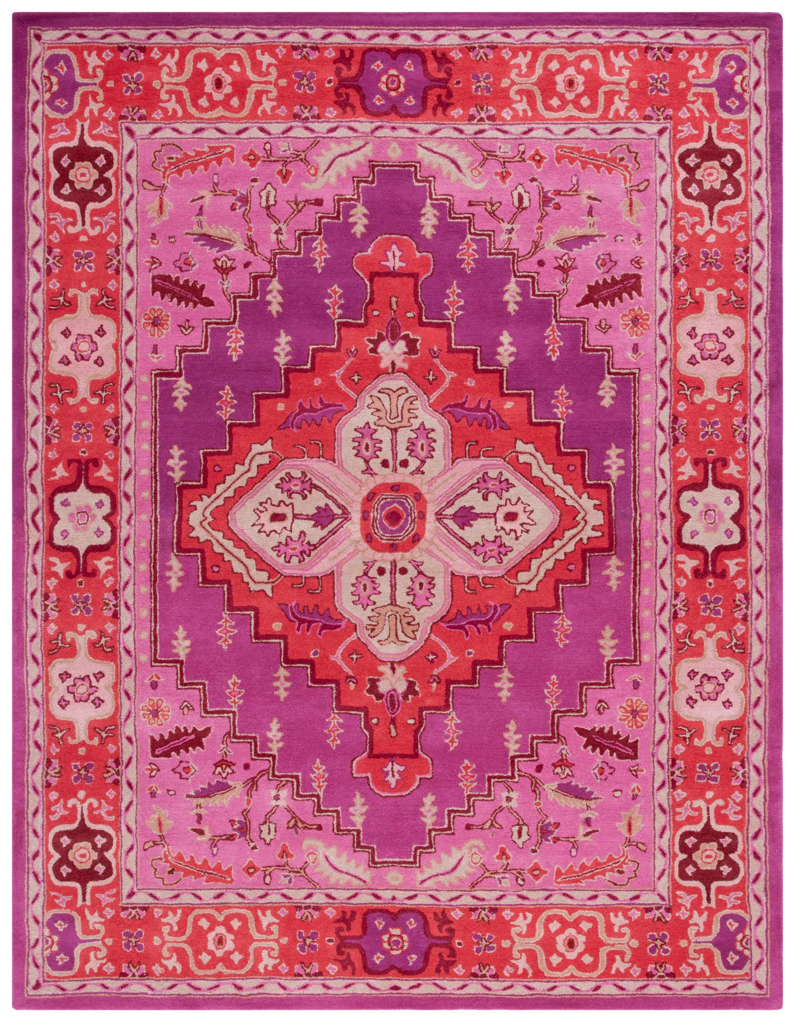 Bellagio Stepped Medallion Hand-Tufted Wool Rug