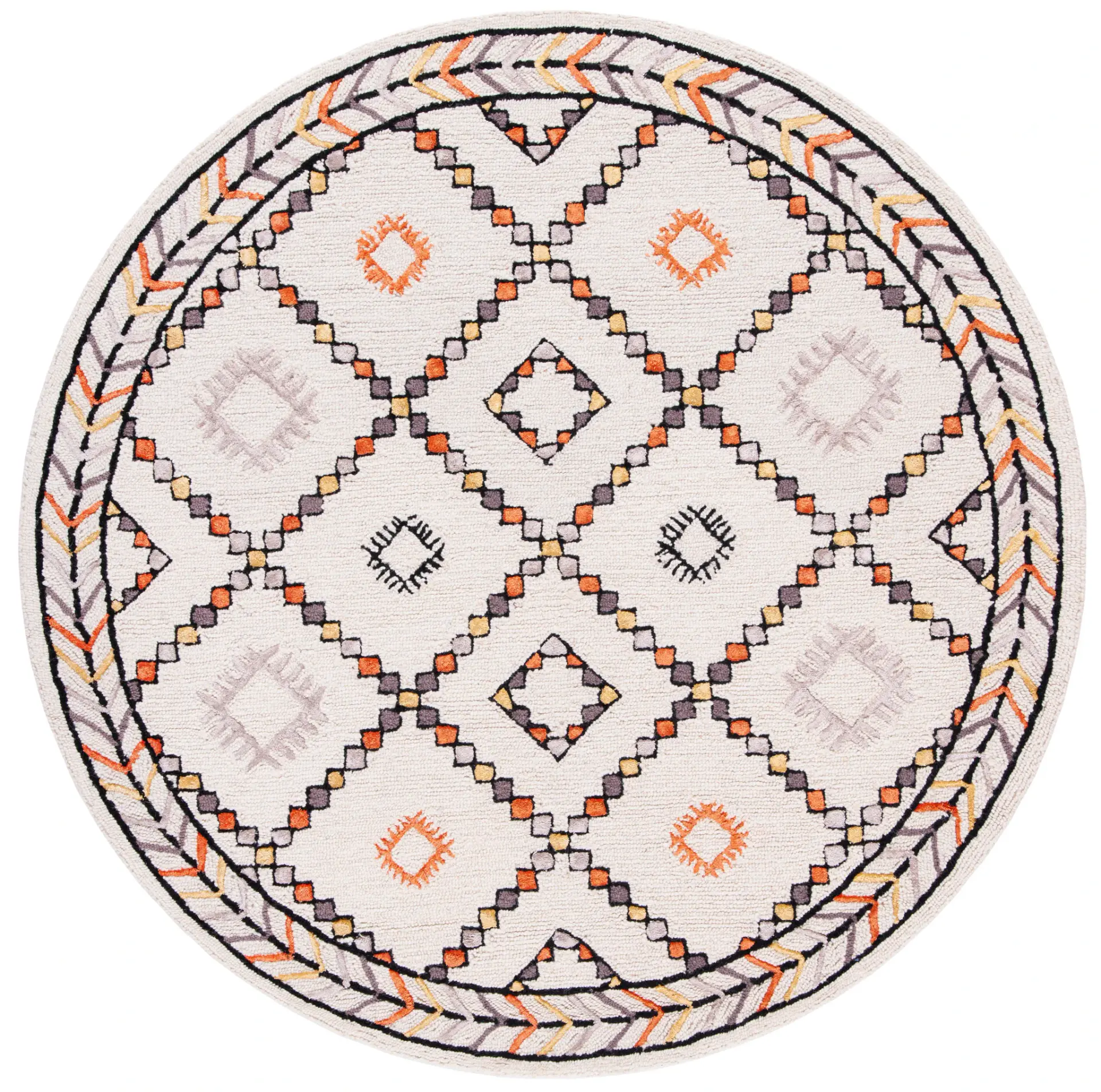 Bellagio Diamond Grid Hand-Tufted Wool Rug