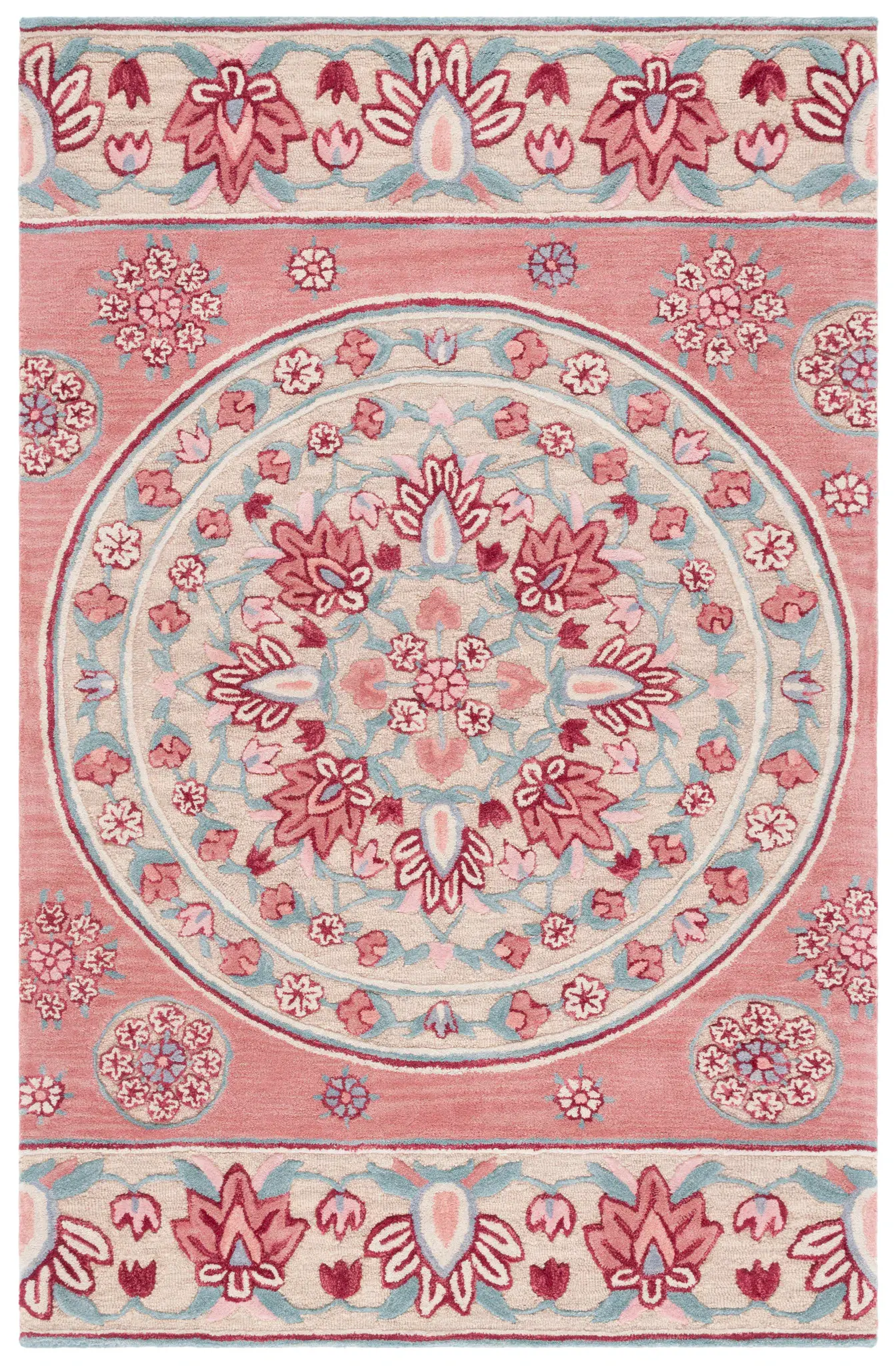 Bellagio Floral Medallion Hand-Tufted Wool Rug