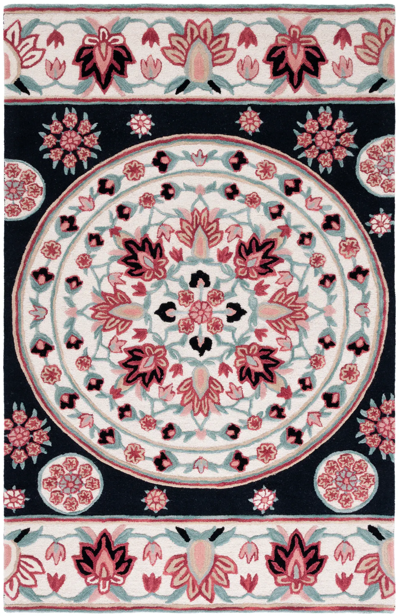 Bellagio Floral Medallion Hand-Tufted Wool Rug