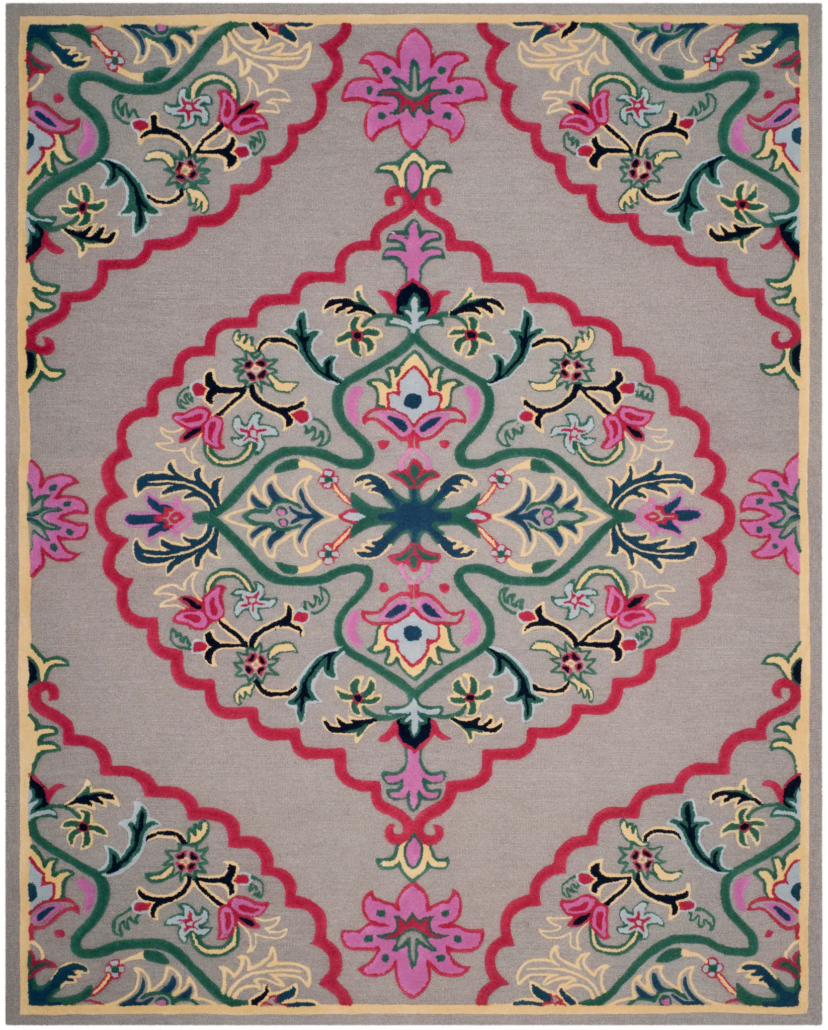 Bellagio Medallion Floral Hand-Tufted Wool Rug