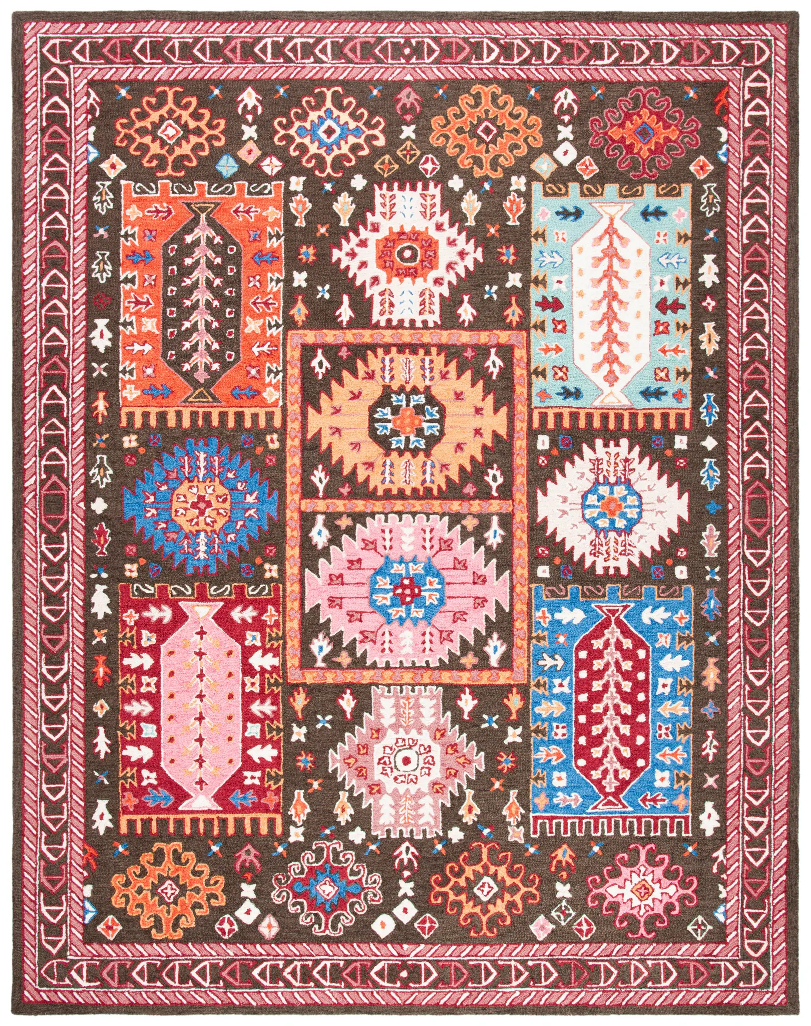 Bellagio Tribal Panel Hand-Tufted Wool Rug