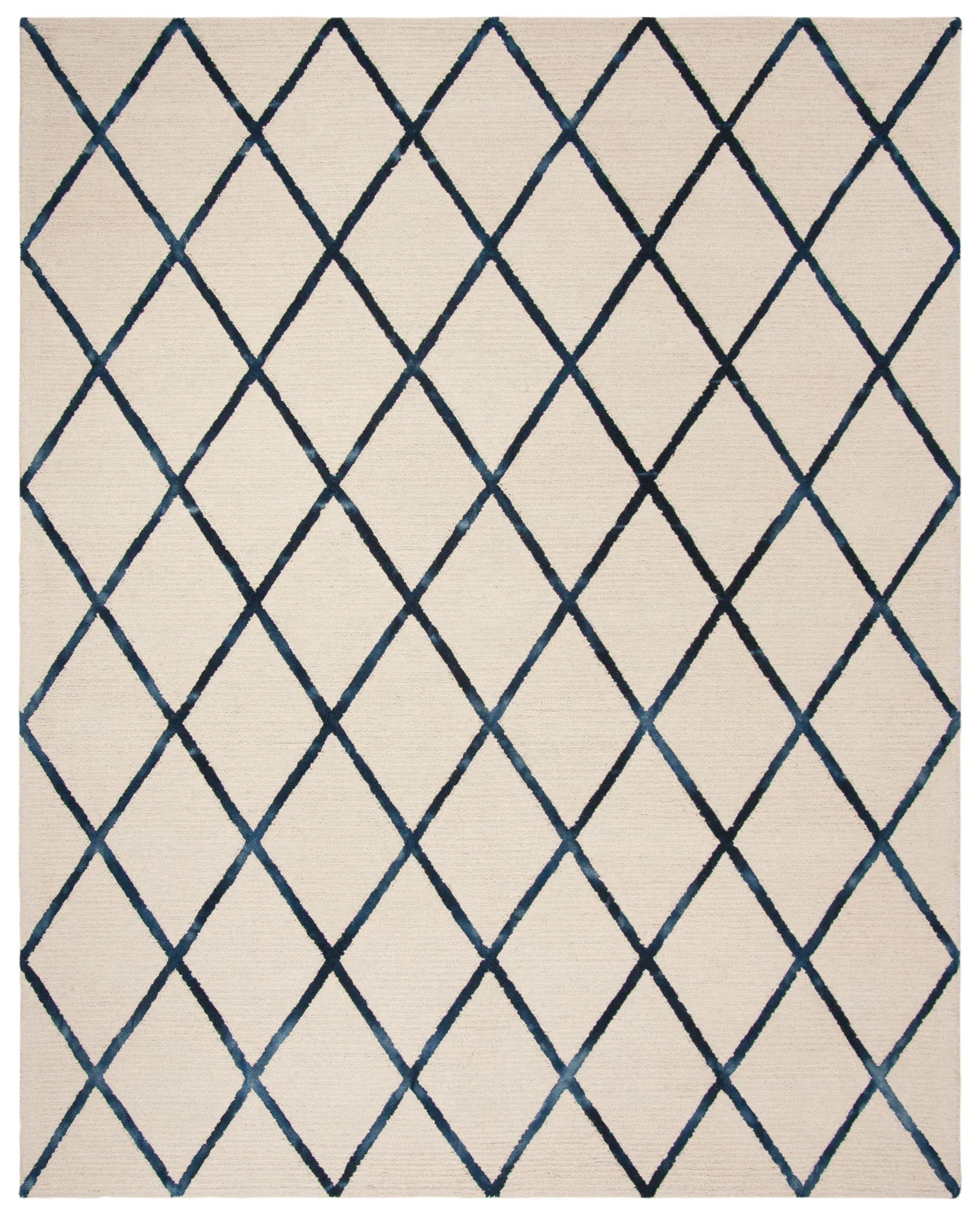Blossom Diamond Lattice Hand-Tufted Wool Rug