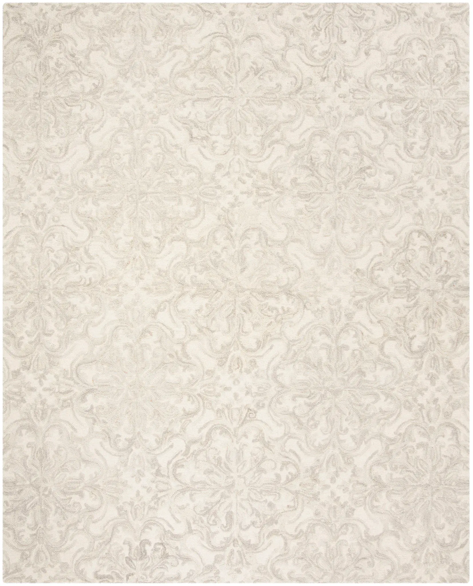 Blossom Scroll Medallion Hand-Tufted Wool Rug