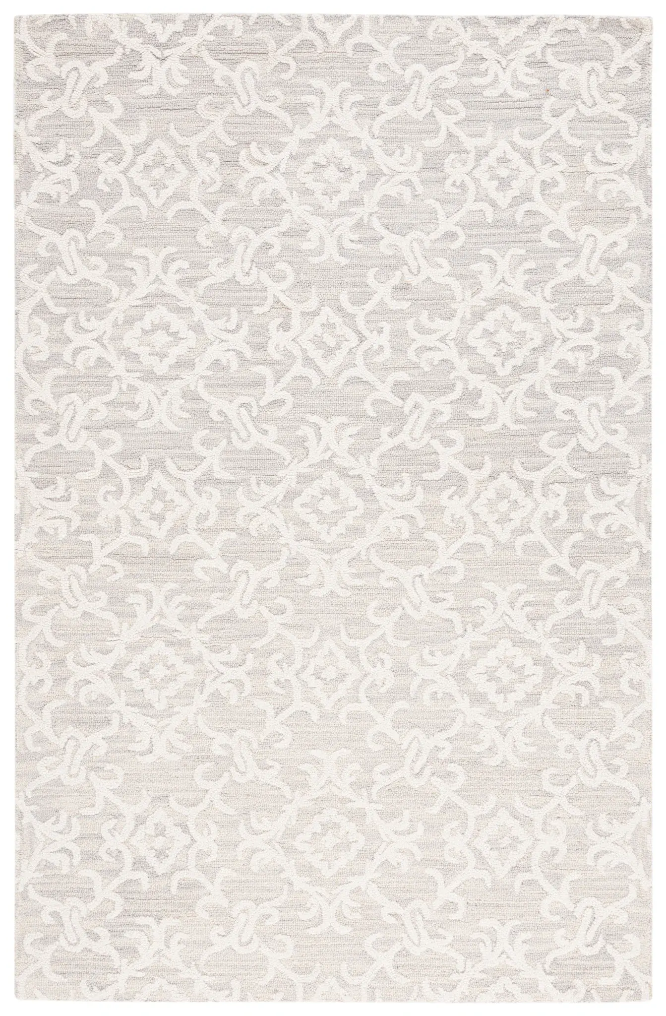 Blossom Scrollwork Hand-Tufted Wool Rug