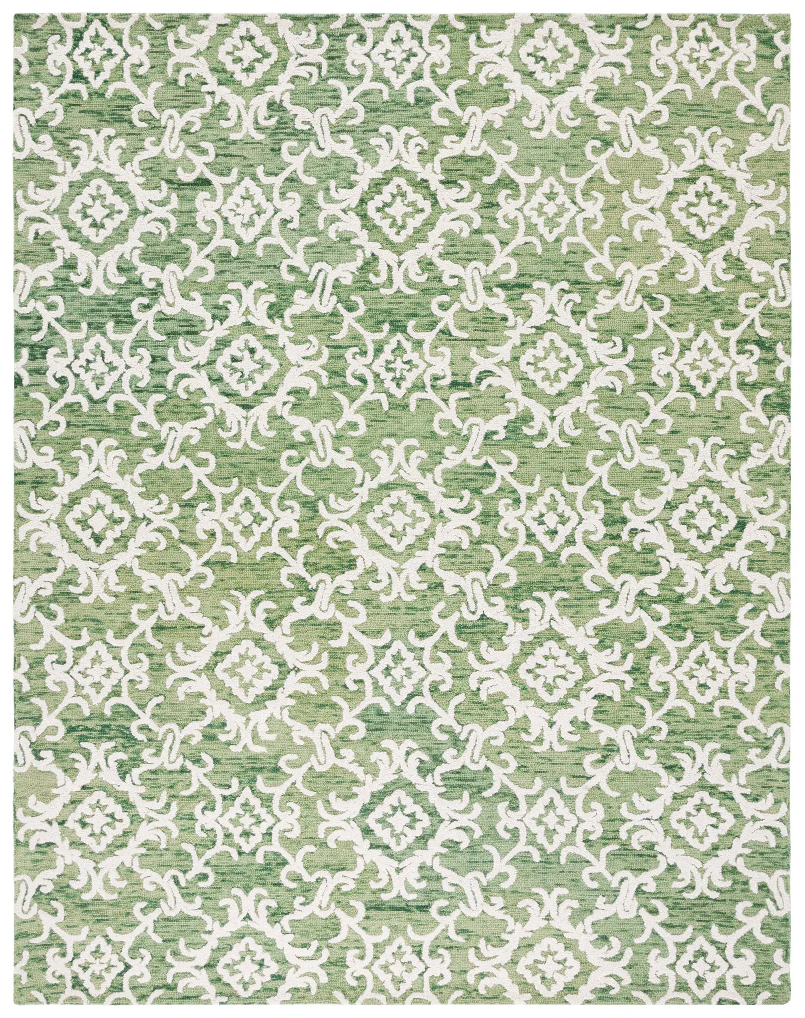 Blossom Scrollwork Hand-Tufted Wool Rug