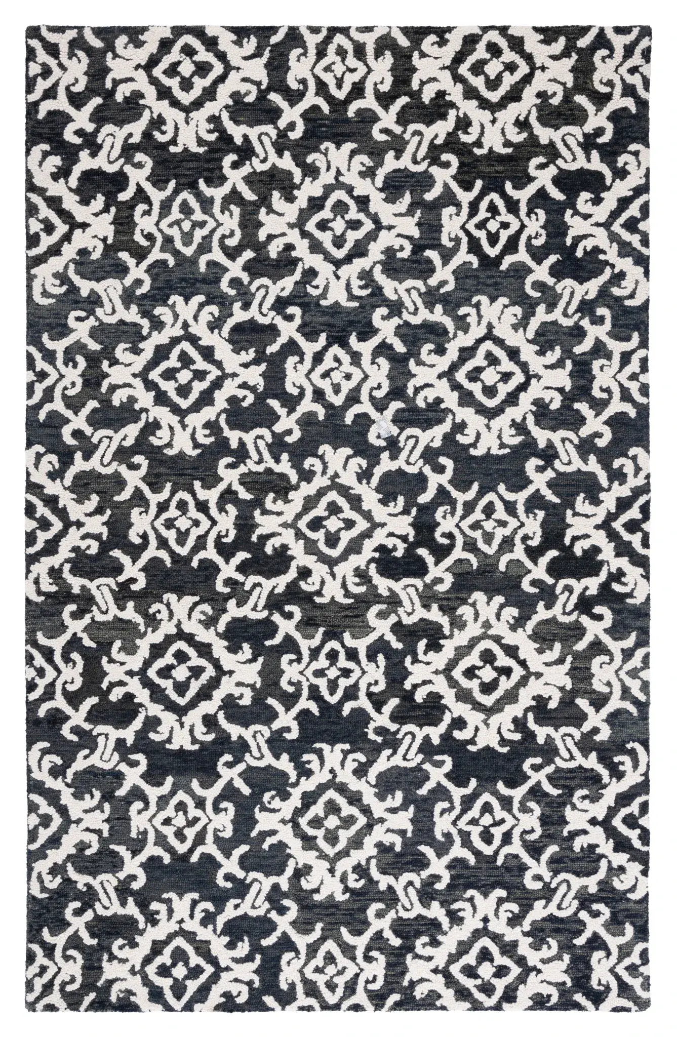 Blossom Scrollwork Hand-Tufted Wool Rug