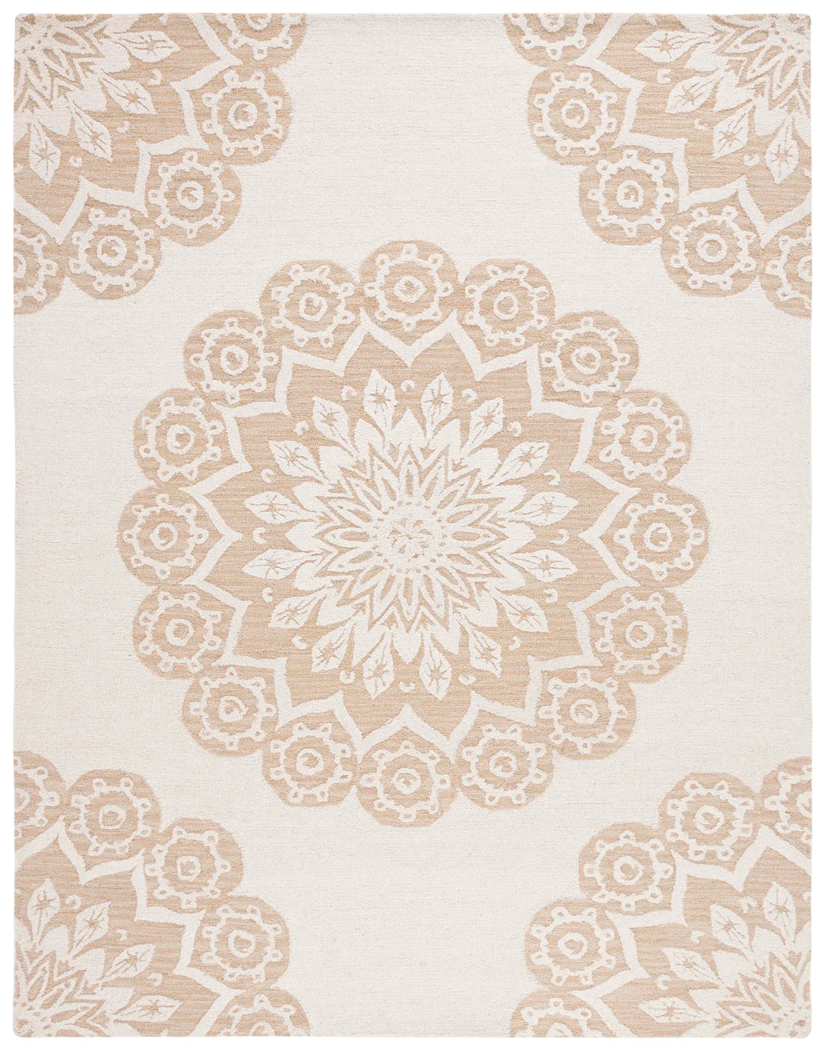 Blossom Sunburst Medallion Hand-Tufted Wool Rug