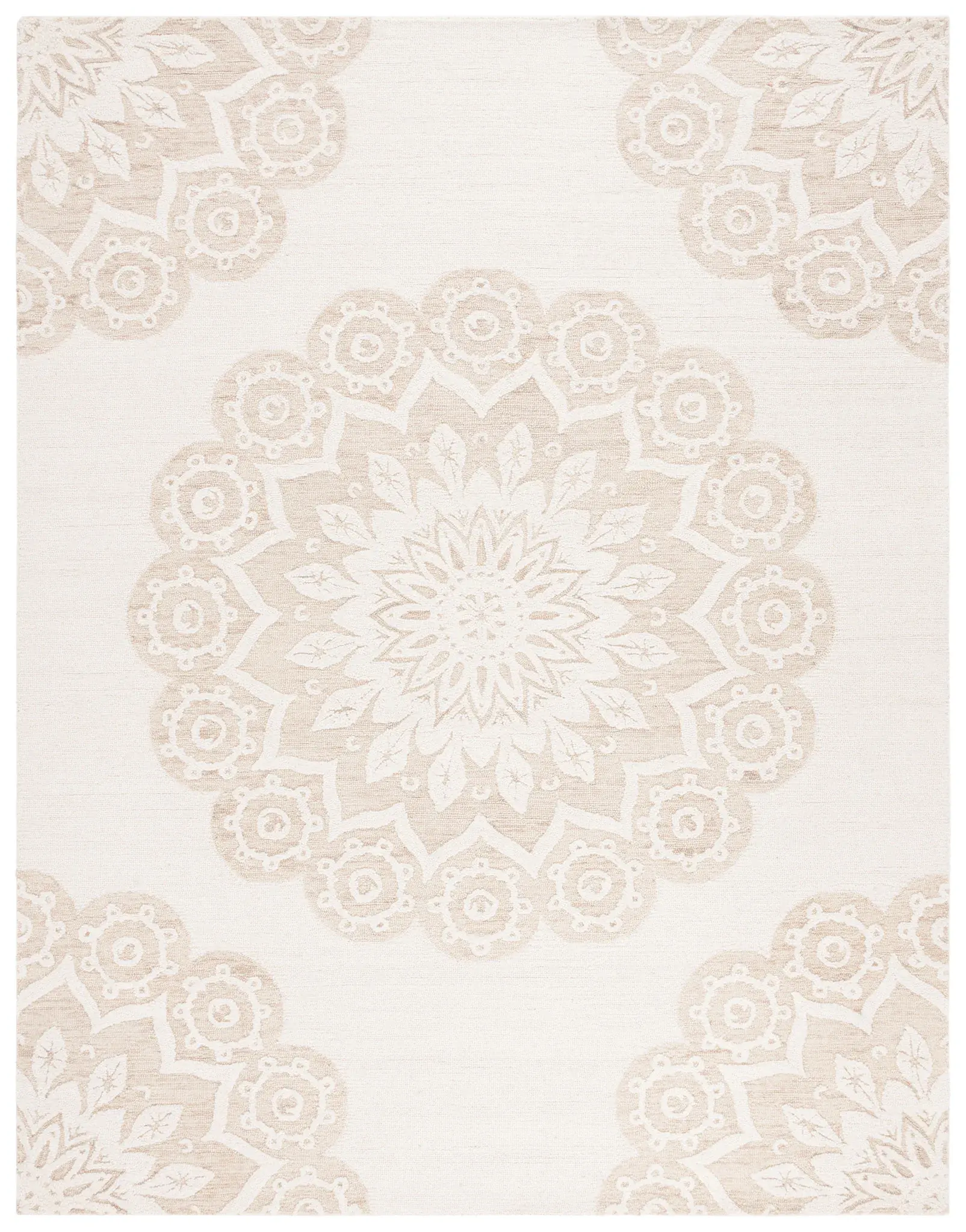 Blossom Sunburst Medallion Hand-Tufted Wool Rug