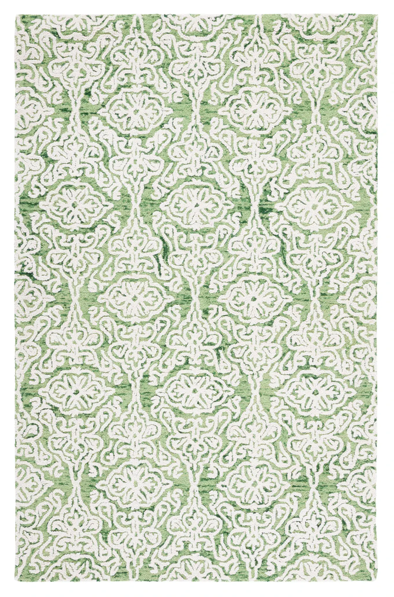 Blossom Damask Hand-Tufted Wool Rug