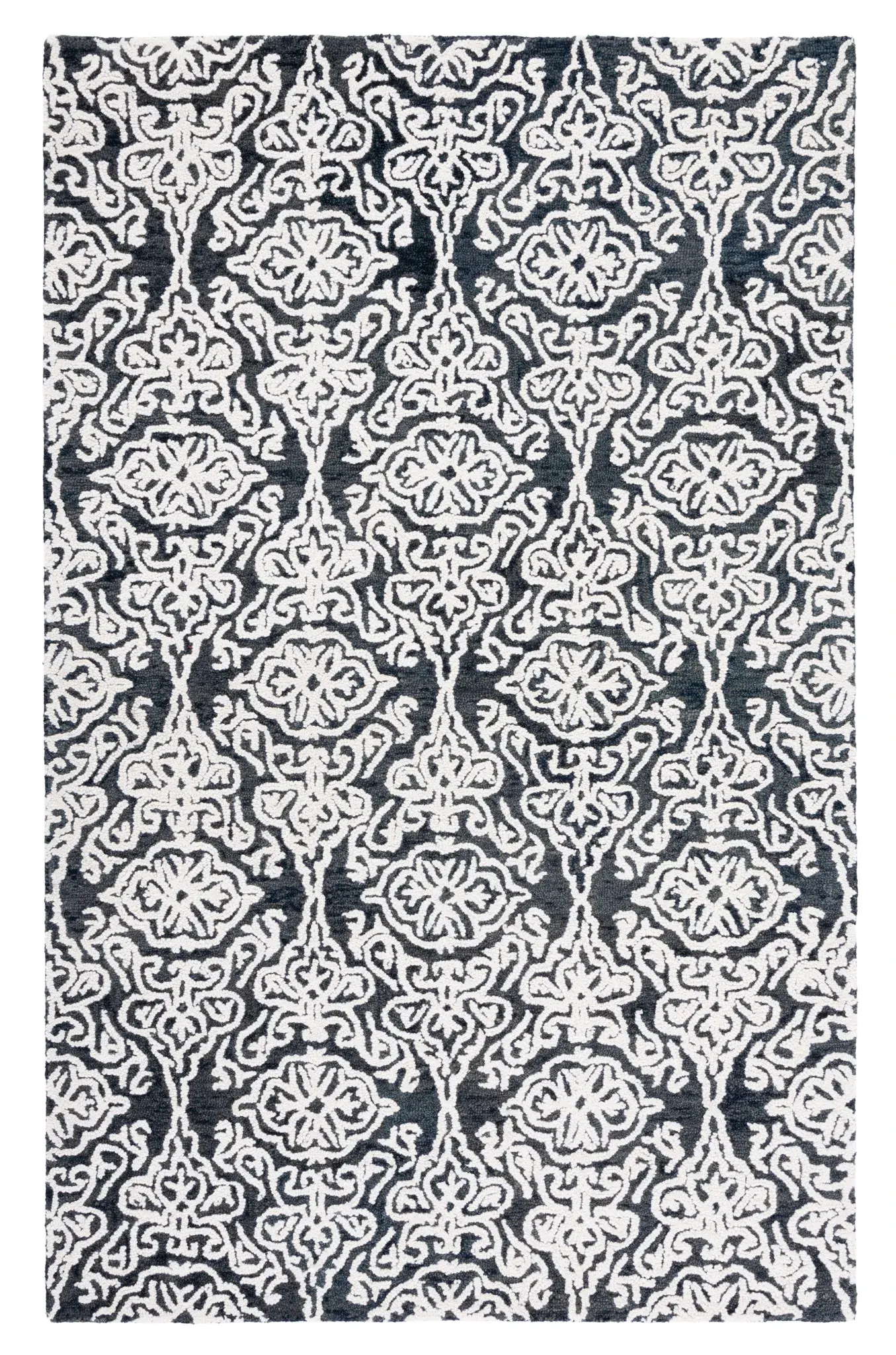 Blossom Damask Hand-Tufted Wool Rug