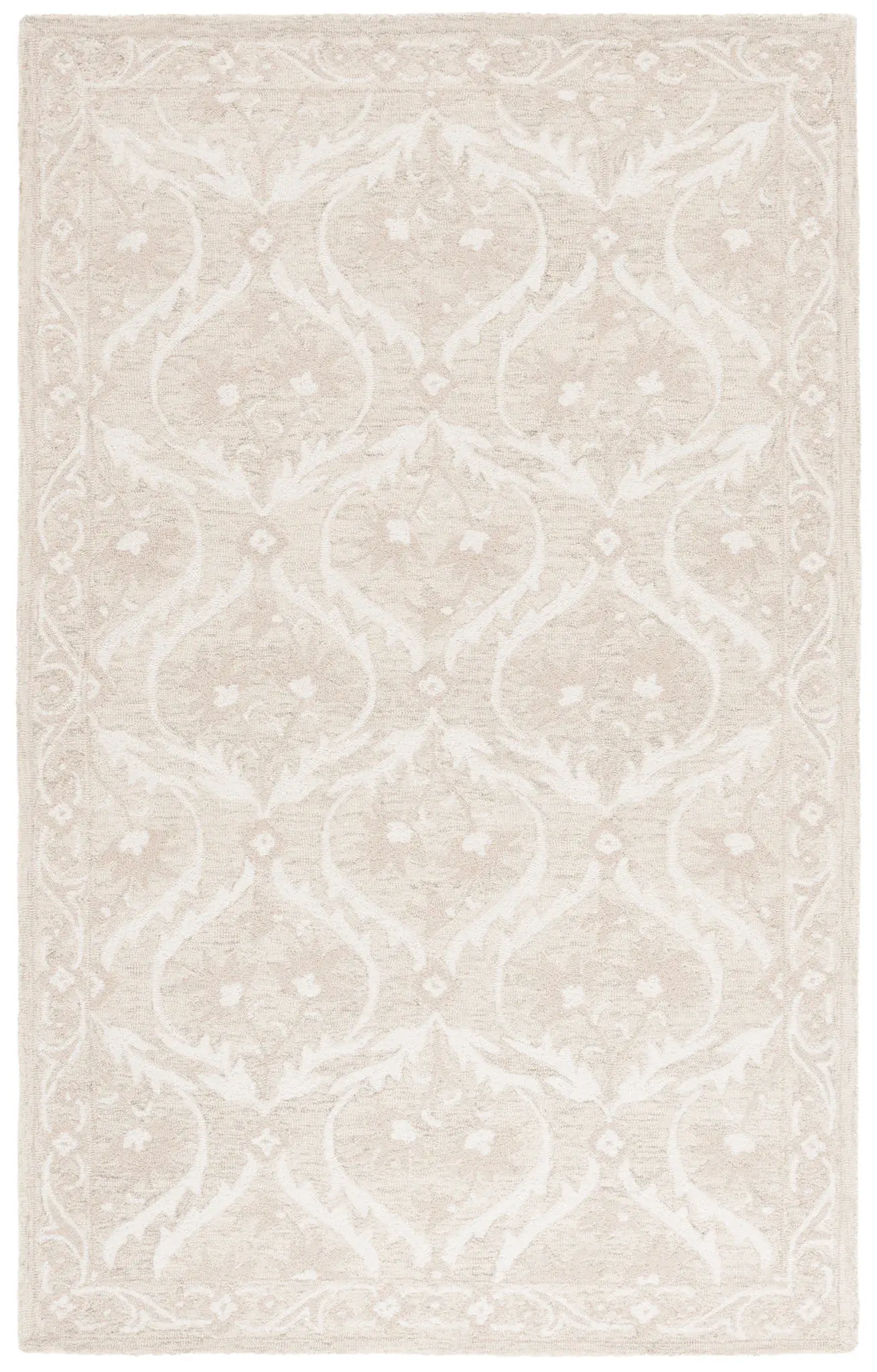 Blossom Scrolling Floral Hand-Tufted Wool Rug