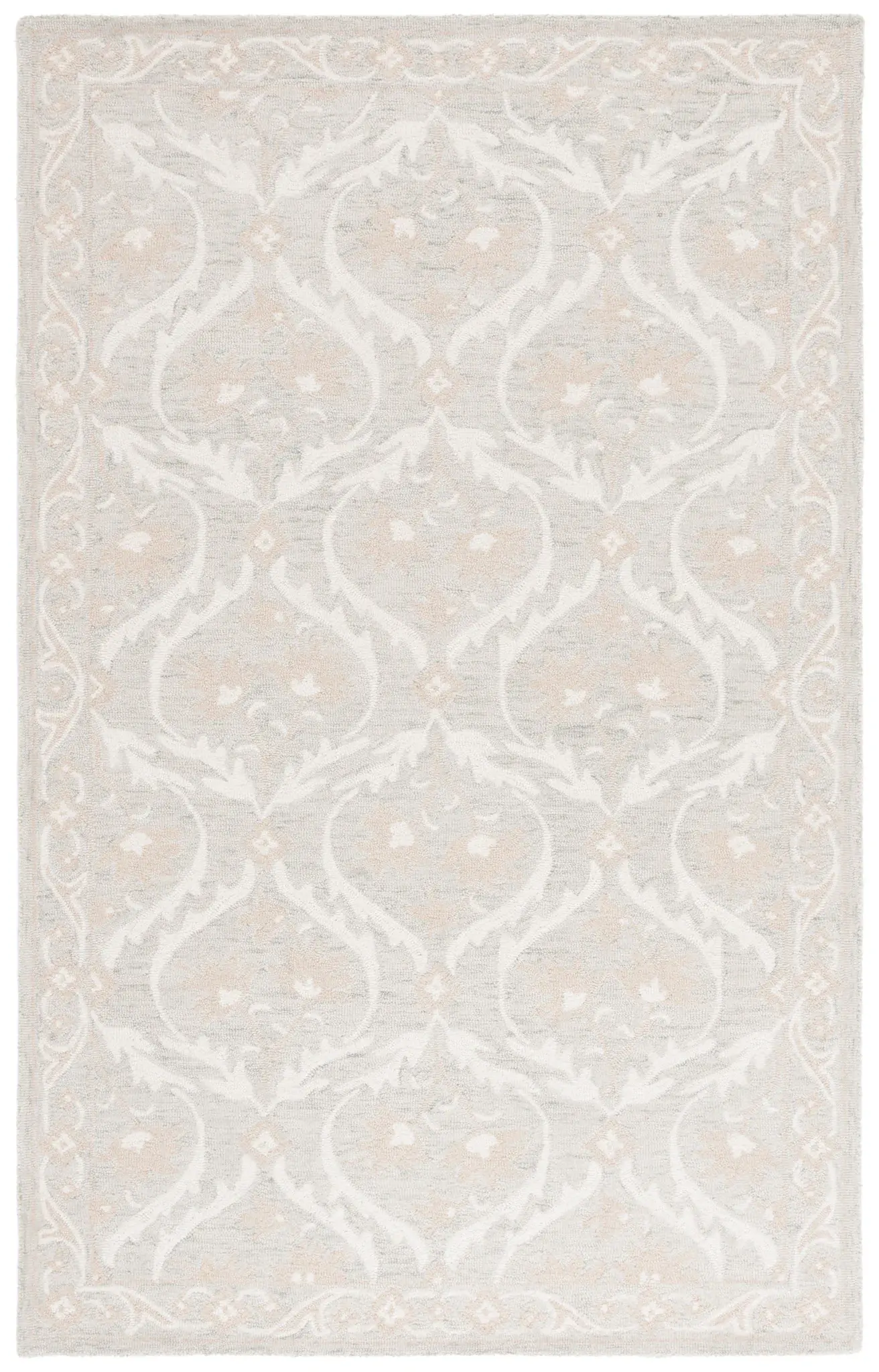 Blossom Scrolling Floral Hand-Tufted Wool Rug