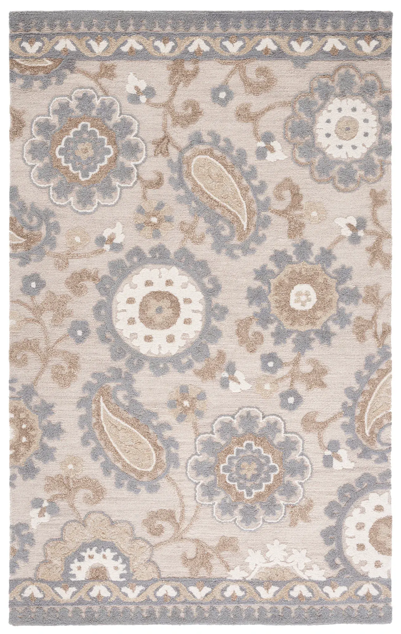 Blossom Floral Paisley Hand-Tufted Wool Rug