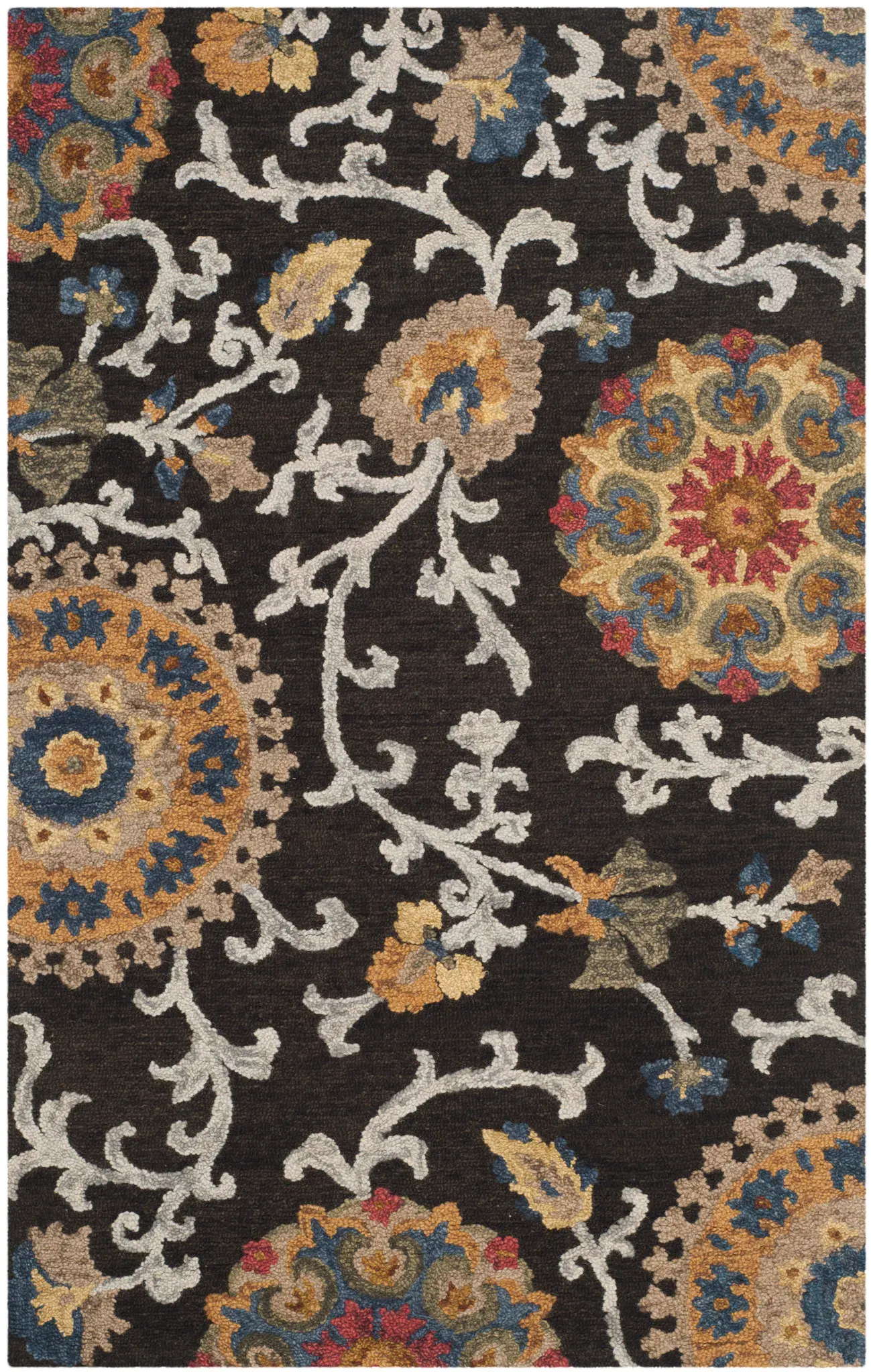 Blossom Floral Medallion Hand-Tufted Wool Rug