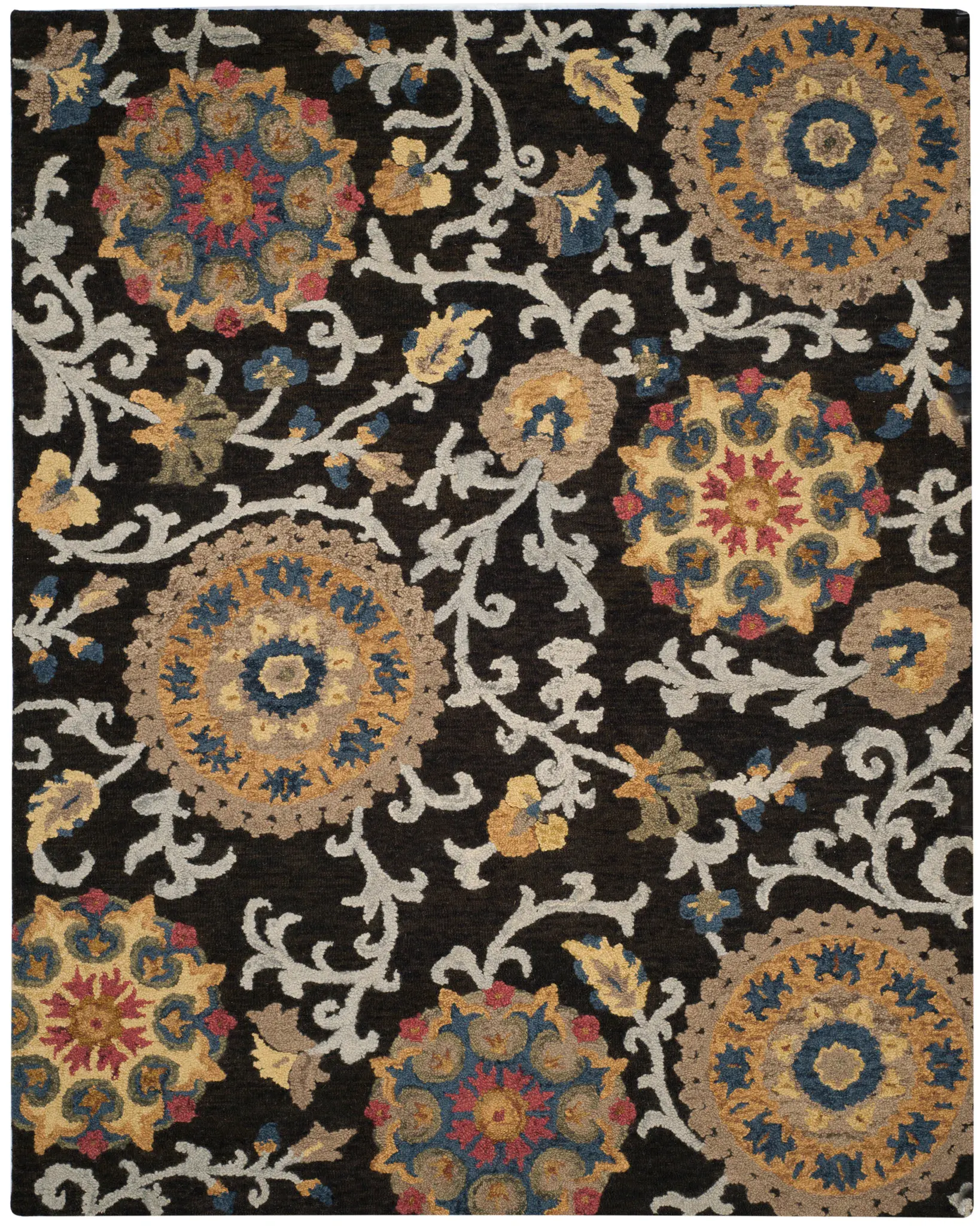 Blossom Floral Medallion Hand-Tufted Wool Rug