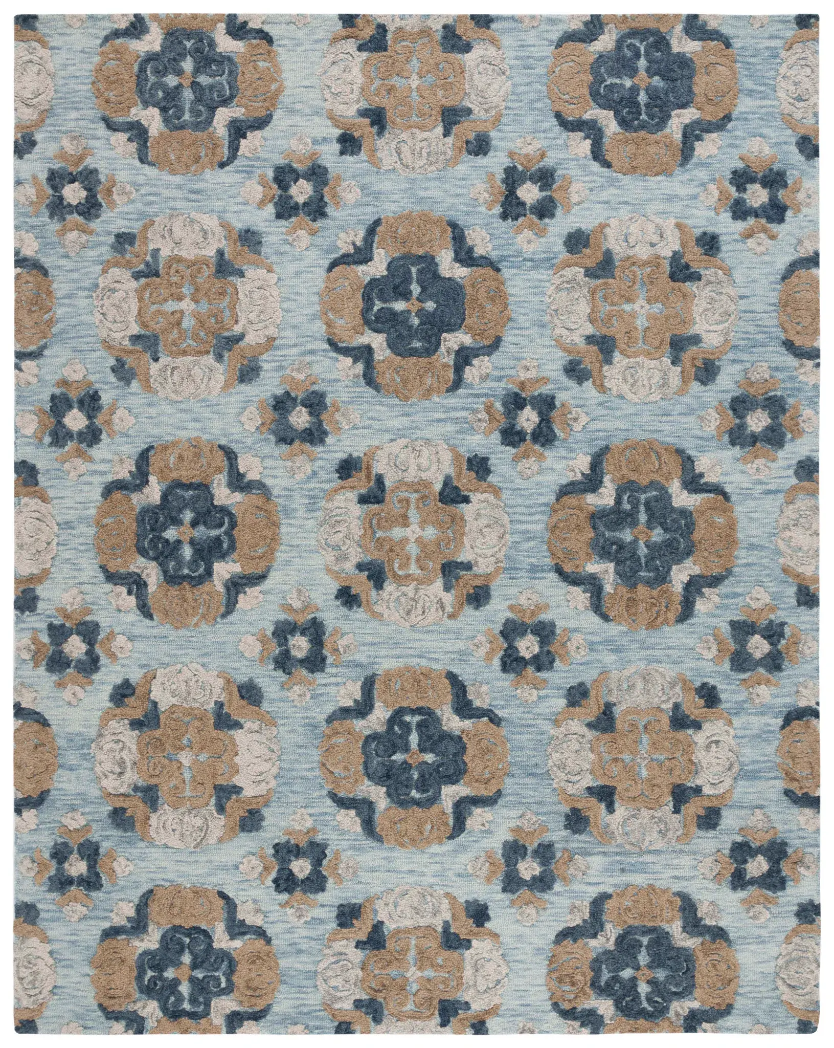 Blossom Floral Rosette Hand-Tufted Wool Rug