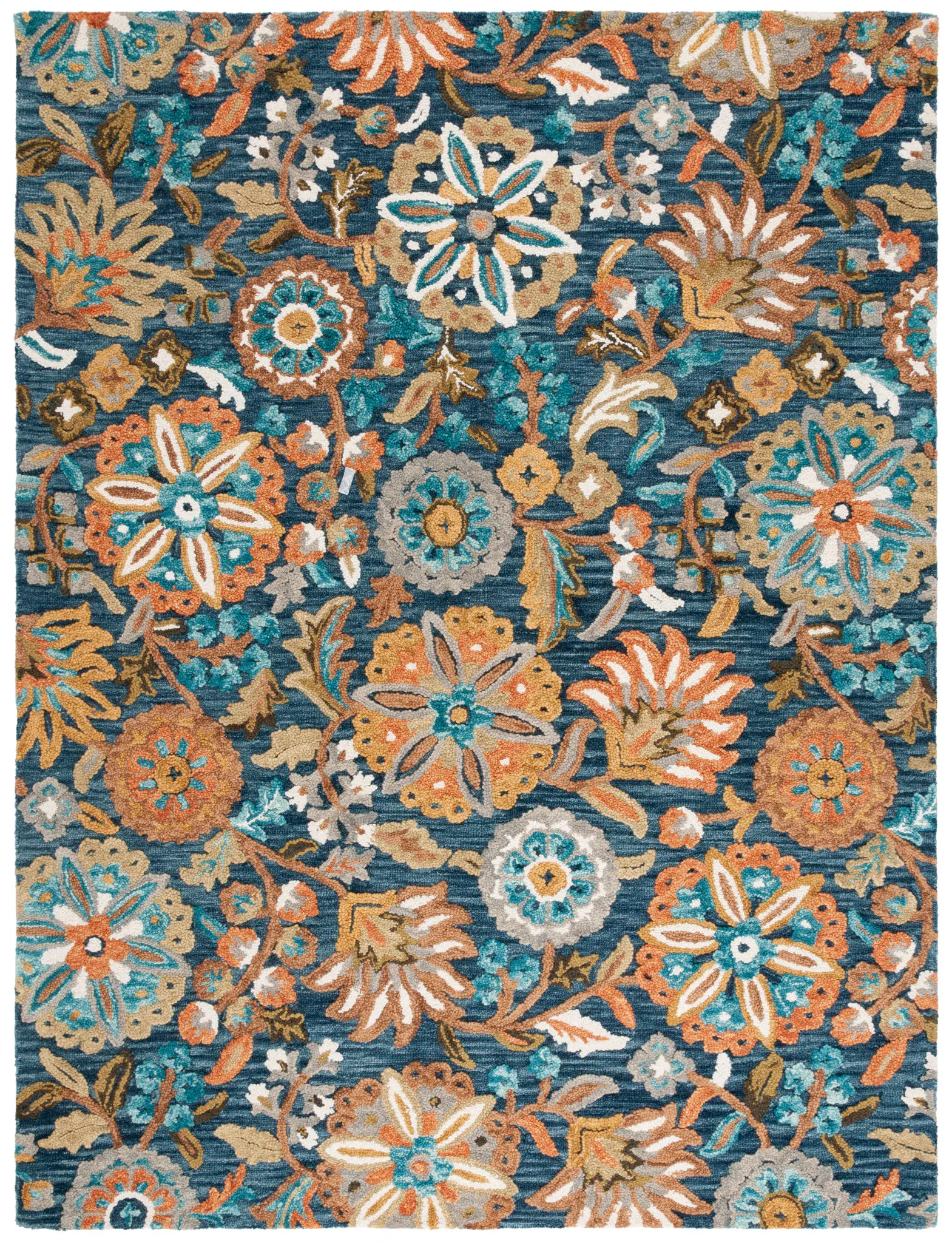 Blossom Floral Rosette Garden Hand-Tufted Wool Rug