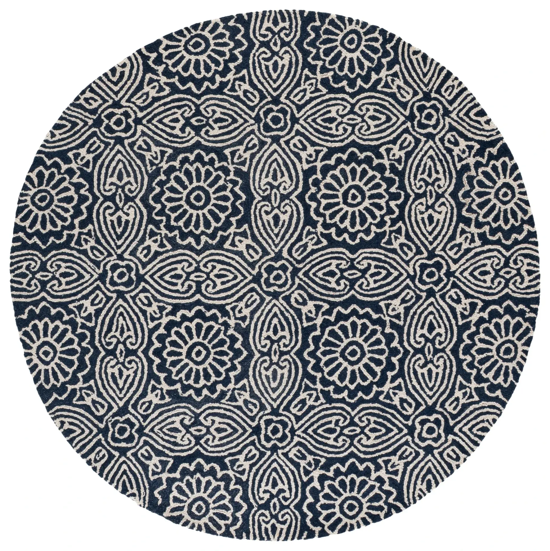Blossom Floral Tile Hand-Tufted Wool Rug