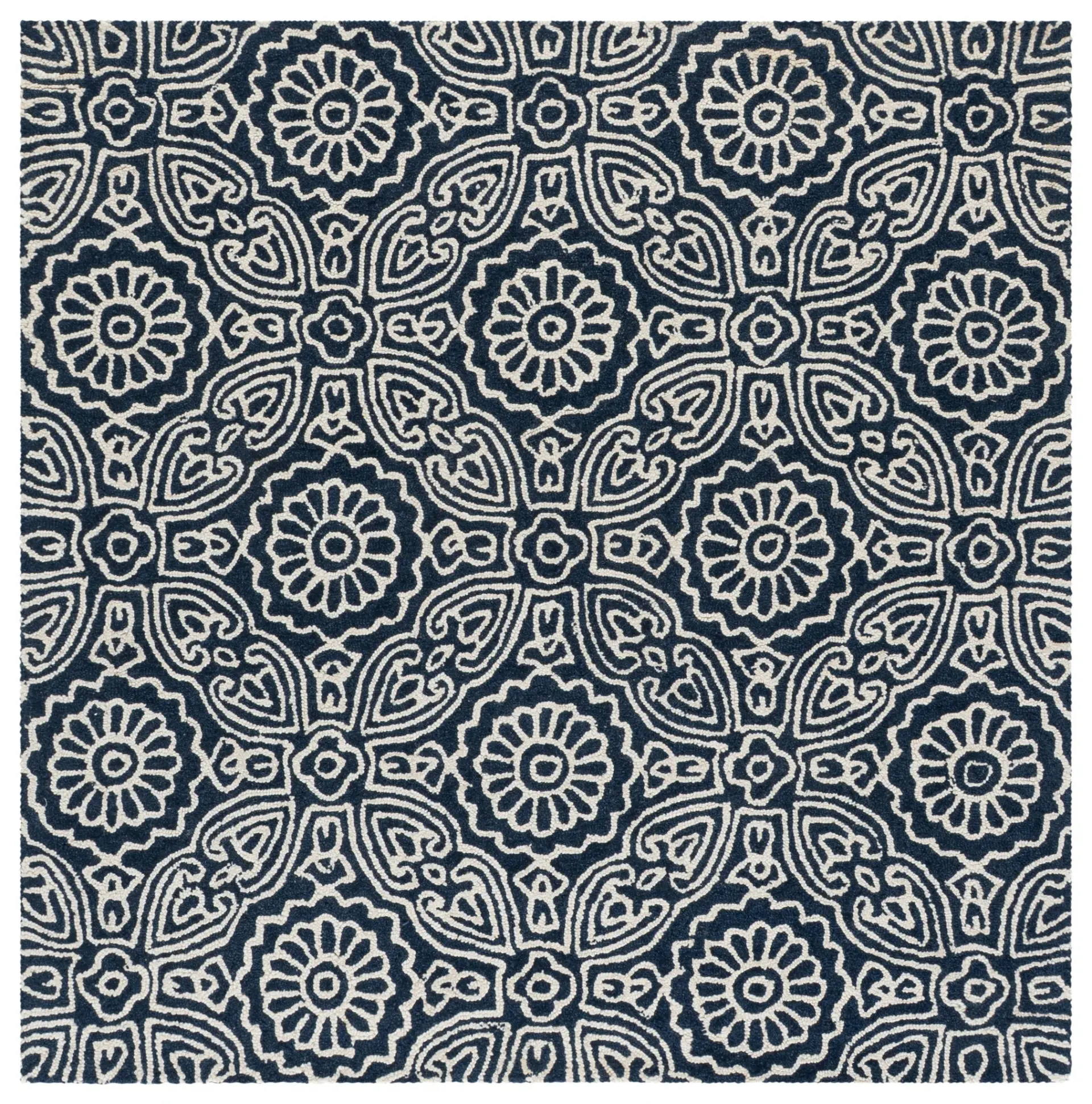 Blossom Floral Tile Hand-Tufted Wool Rug