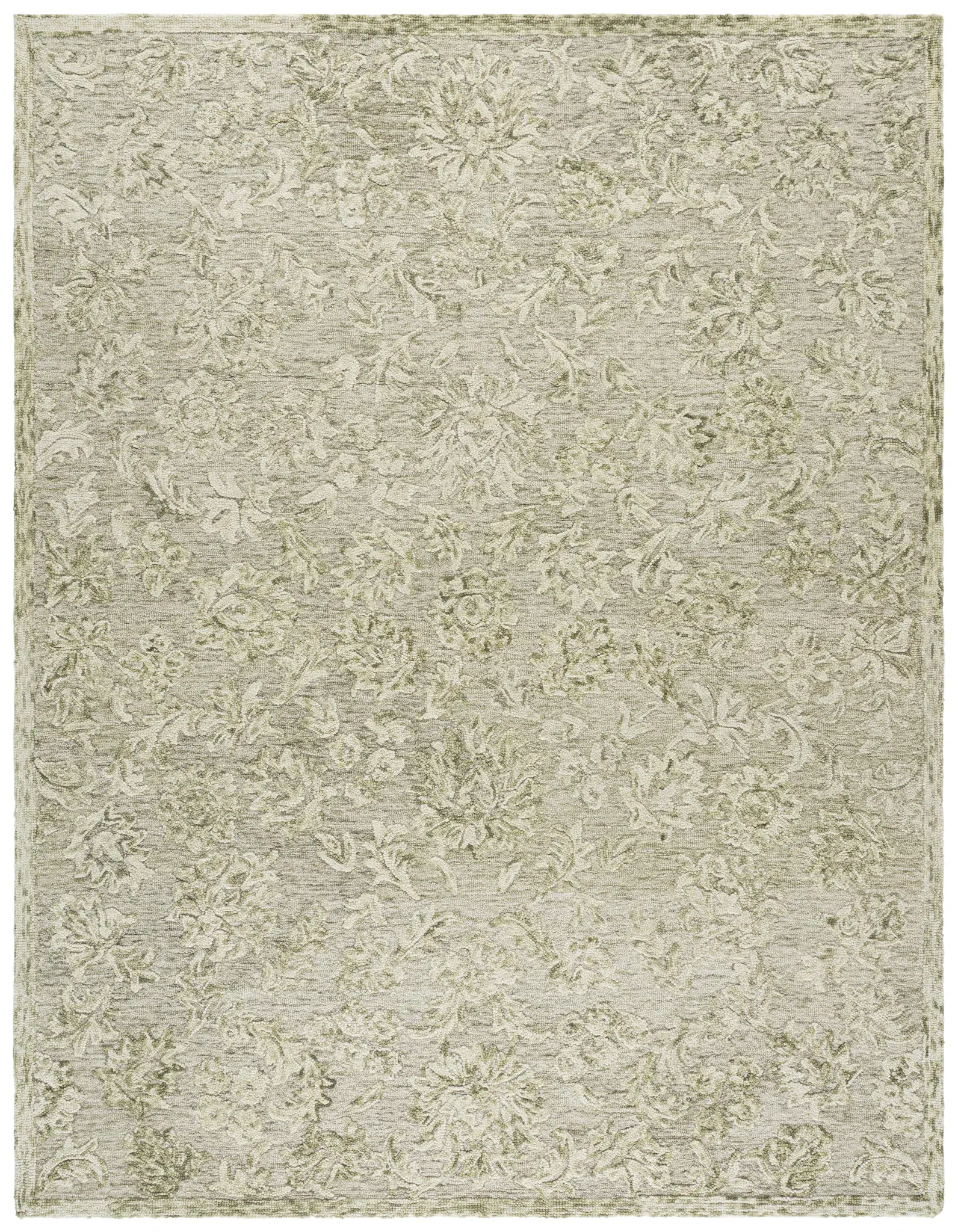 Blossom Damask Vine Hand-Tufted Wool Rug