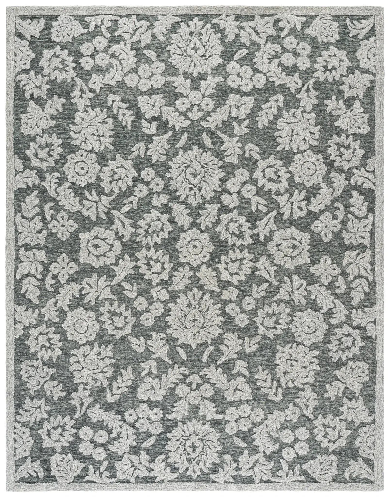 Blossom Damask Vine Hand-Tufted Wool Rug