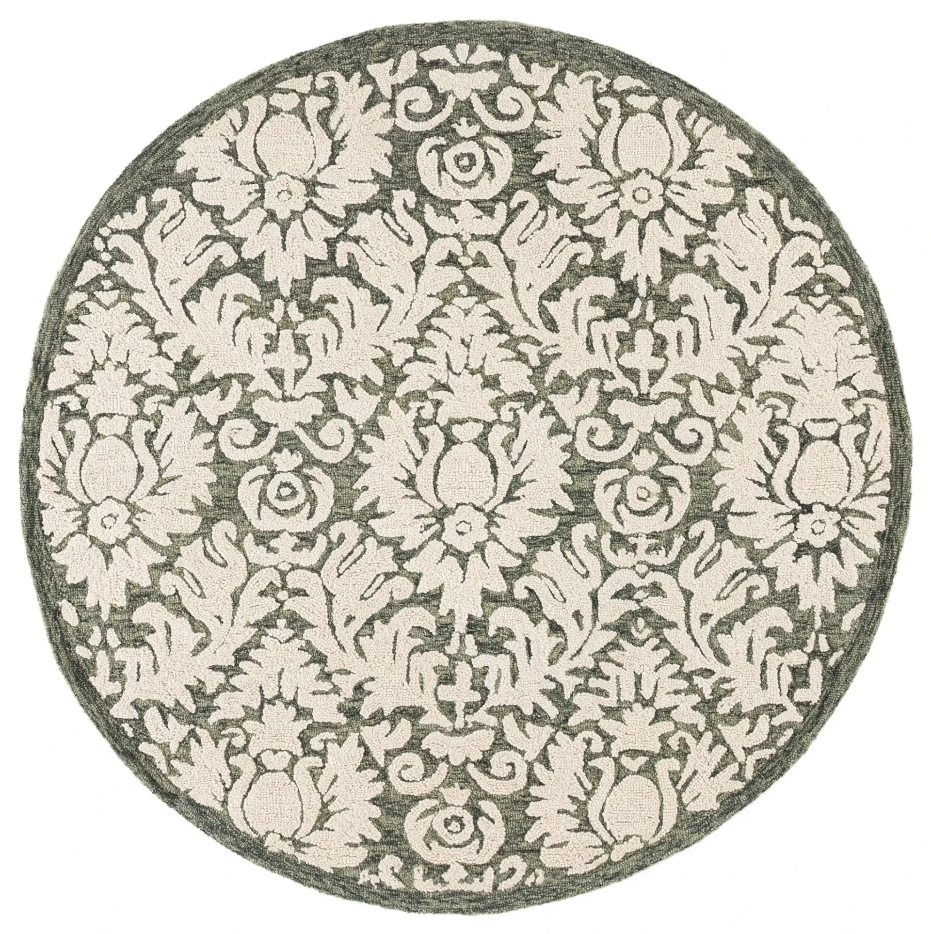 Blossom Damask Hand-Tufted Wool Rug