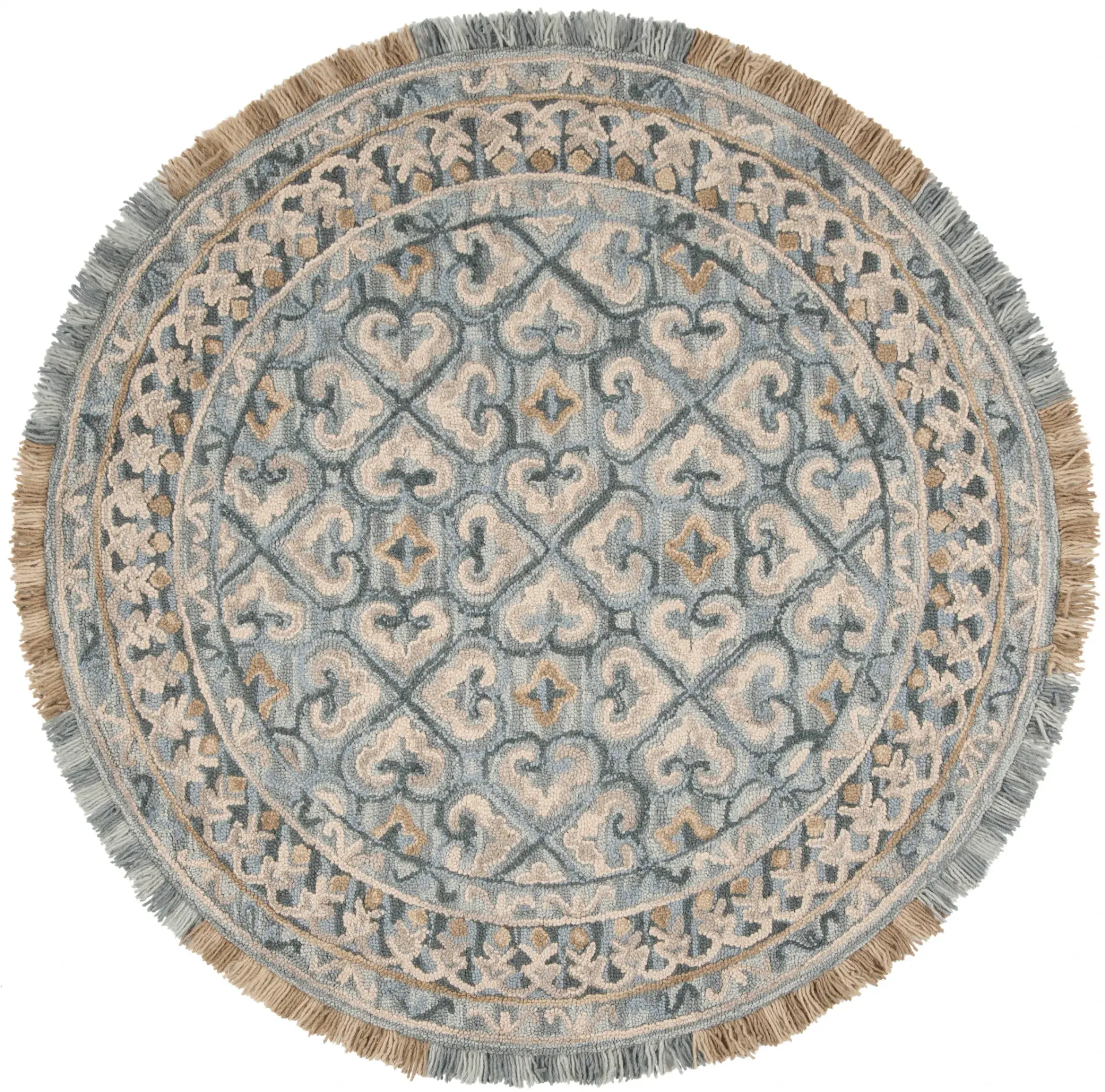 Blossom Clover Lattice Hand-Tufted Wool Rug