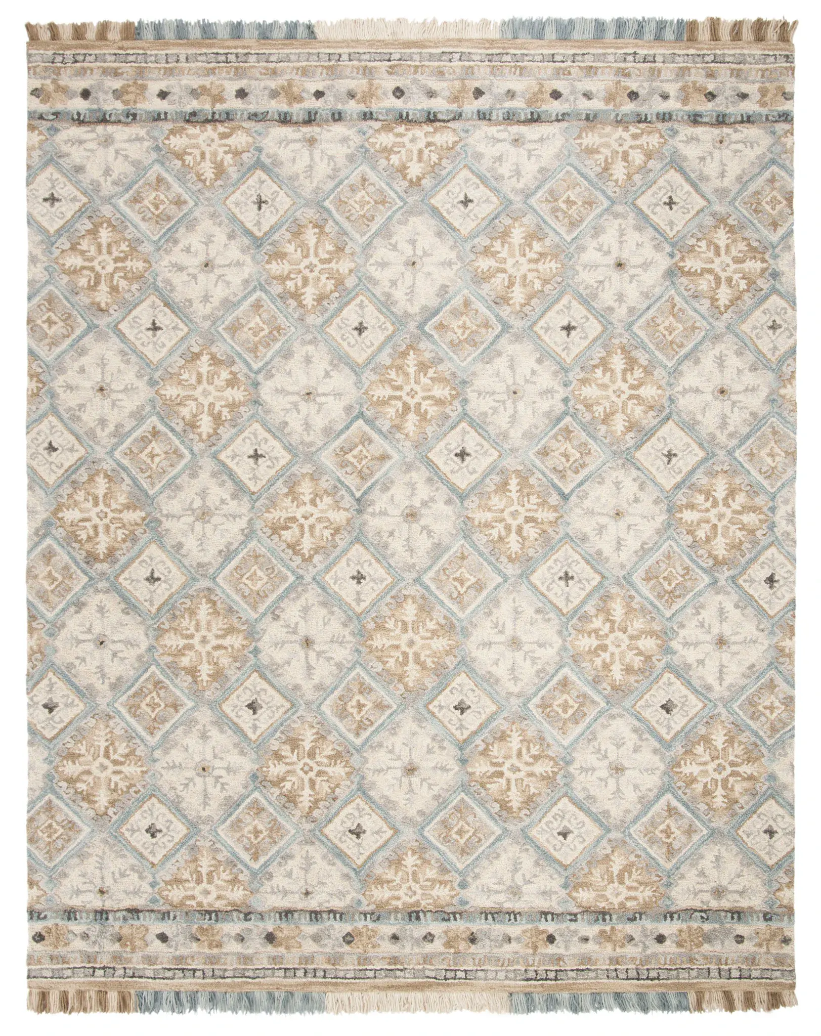 Blossom Diamond Floral Hand-Tufted Wool Rug