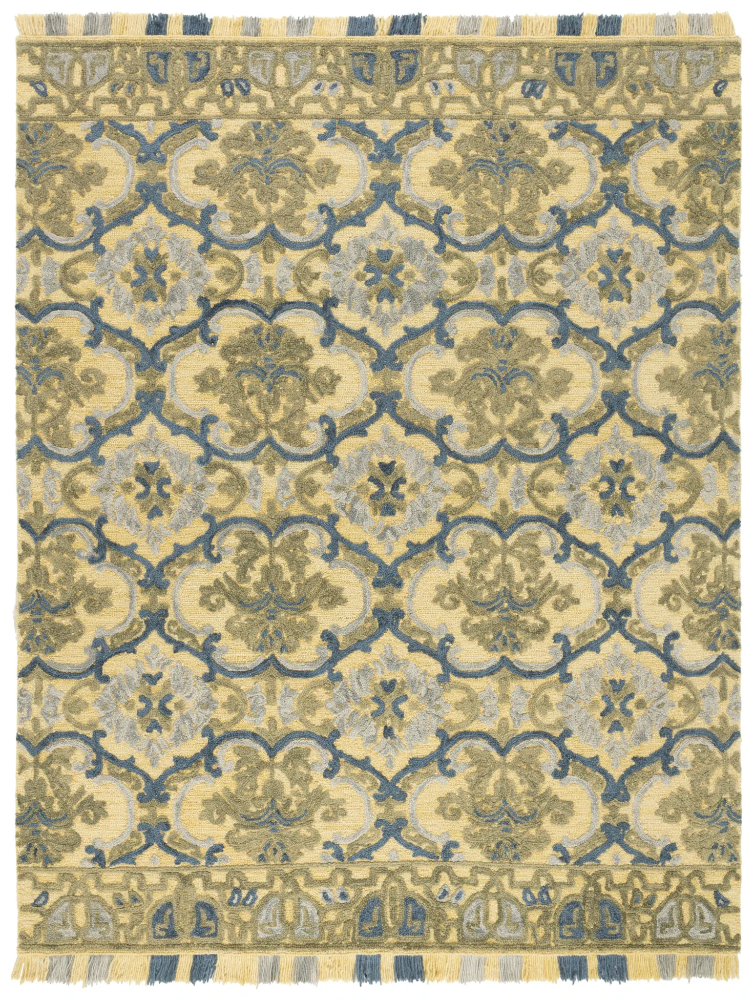 Blossom Interlocking Floral Hand-Tufted Wool Rug