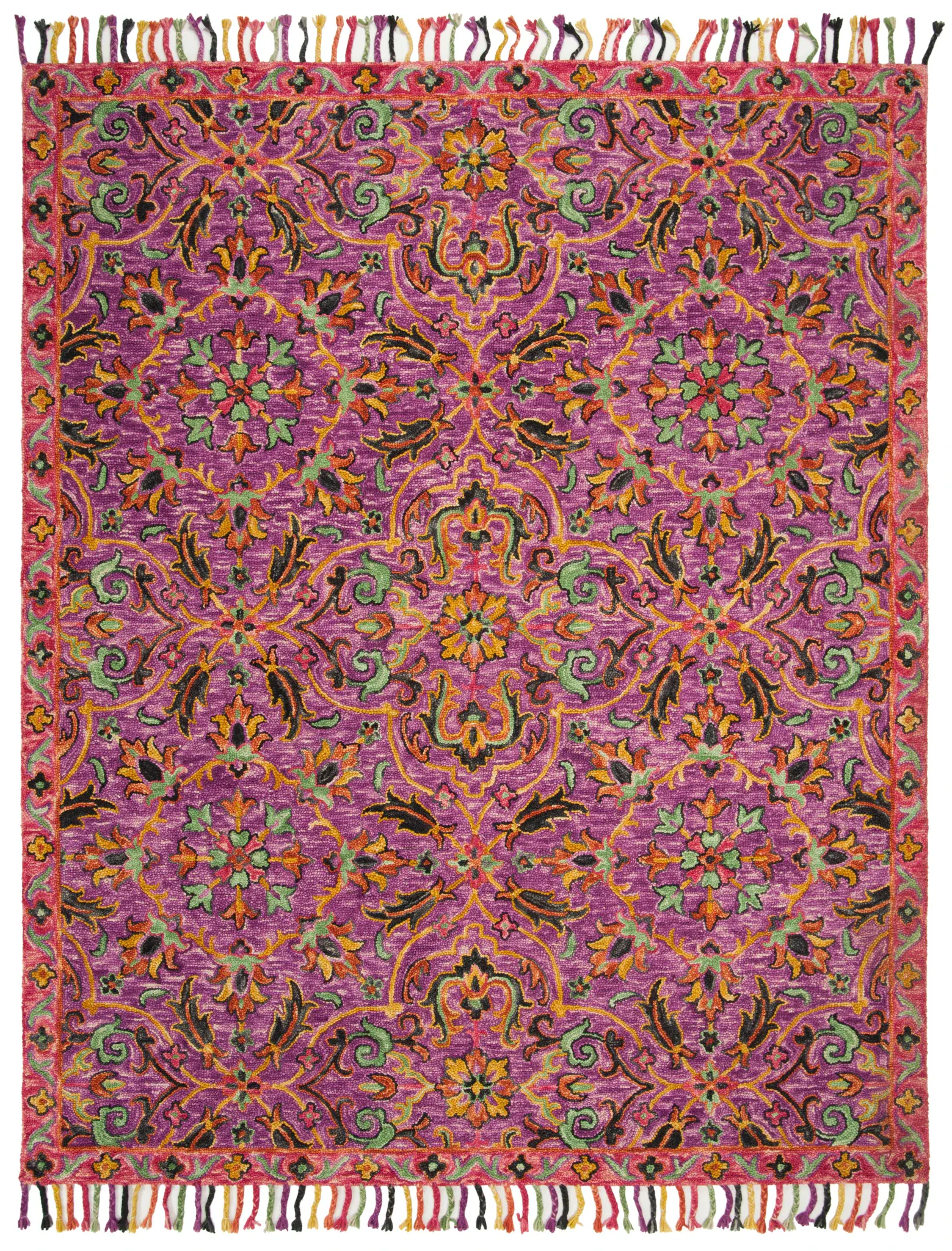 Blossom Arabesque Floral Hand-Tufted Wool Rug