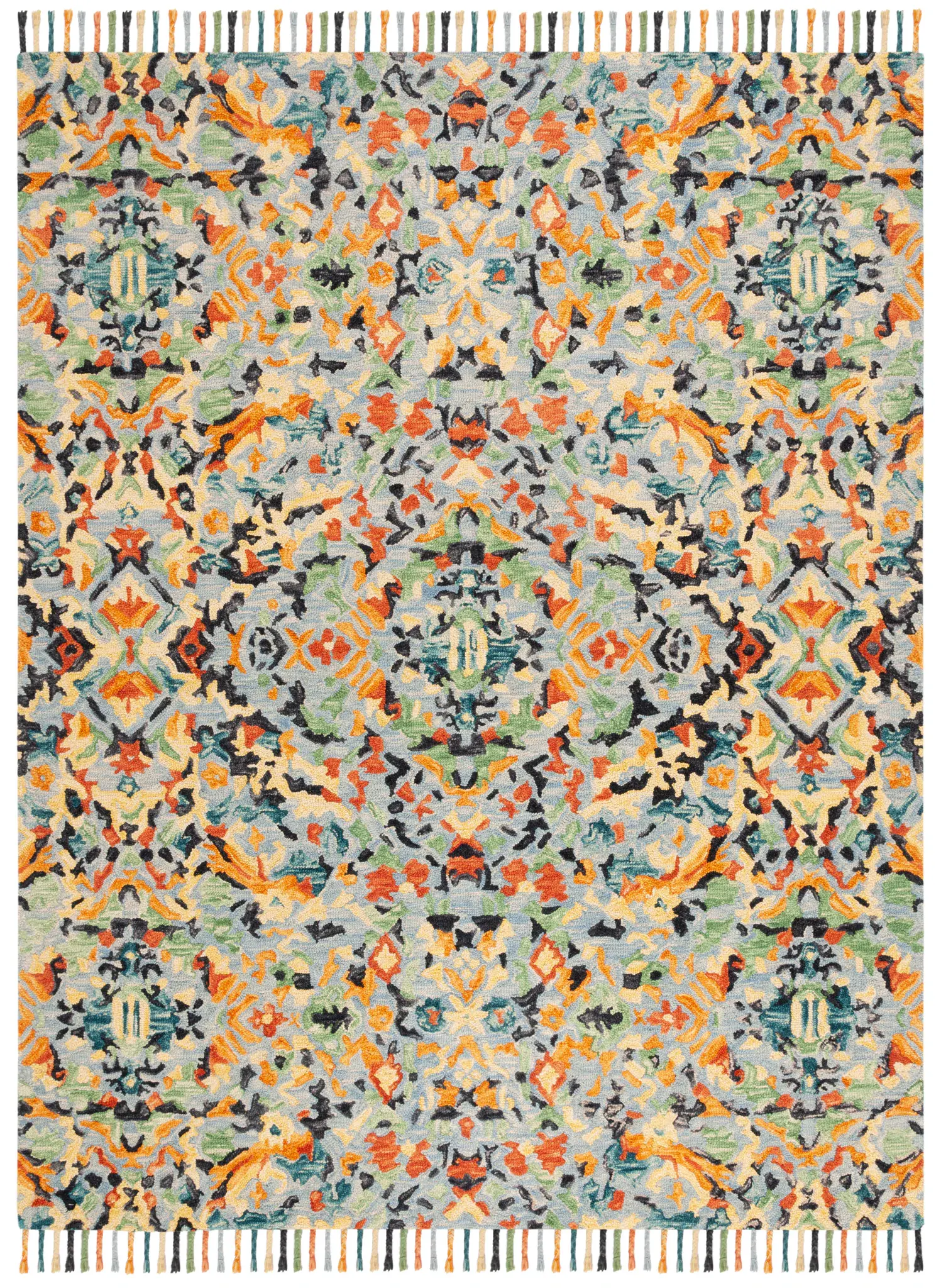 Blossom Tribal Medallion Hand-Tufted Wool Rug