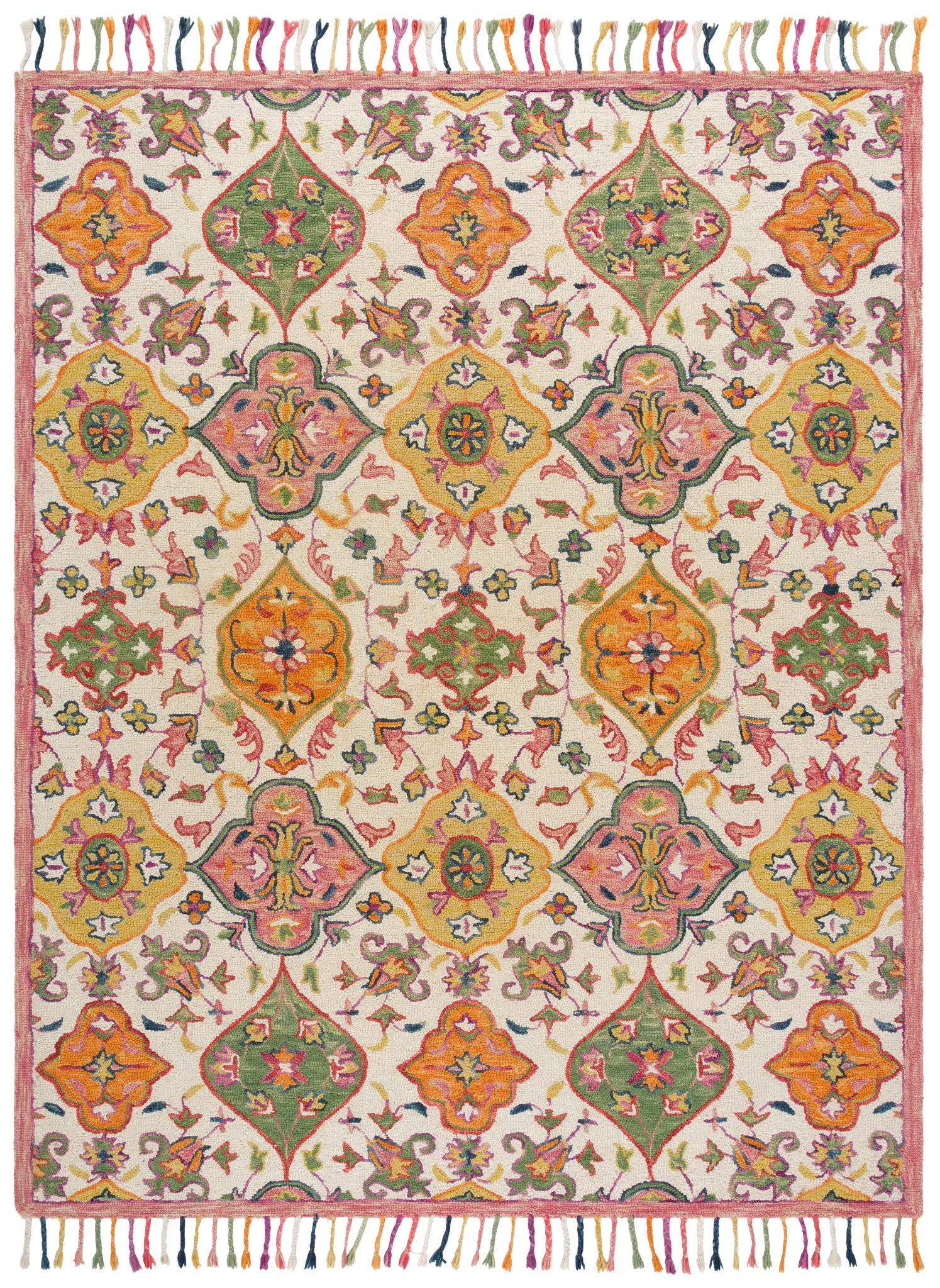 Blossom Suzani Diamond Hand-Tufted Wool Rug