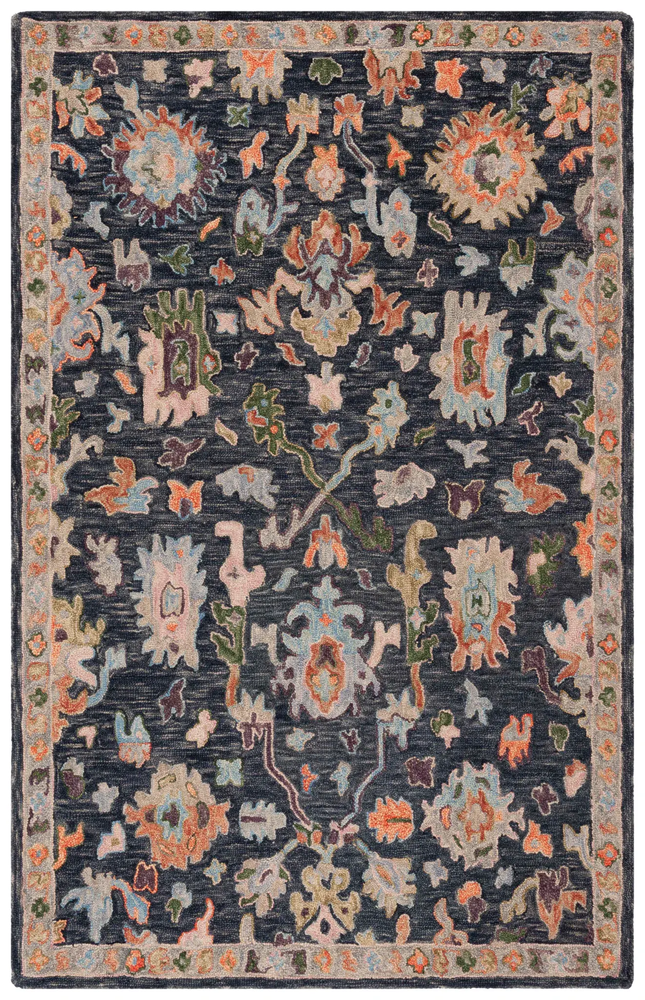 Blossom Tribal Floral Hand-Tufted Wool Rug