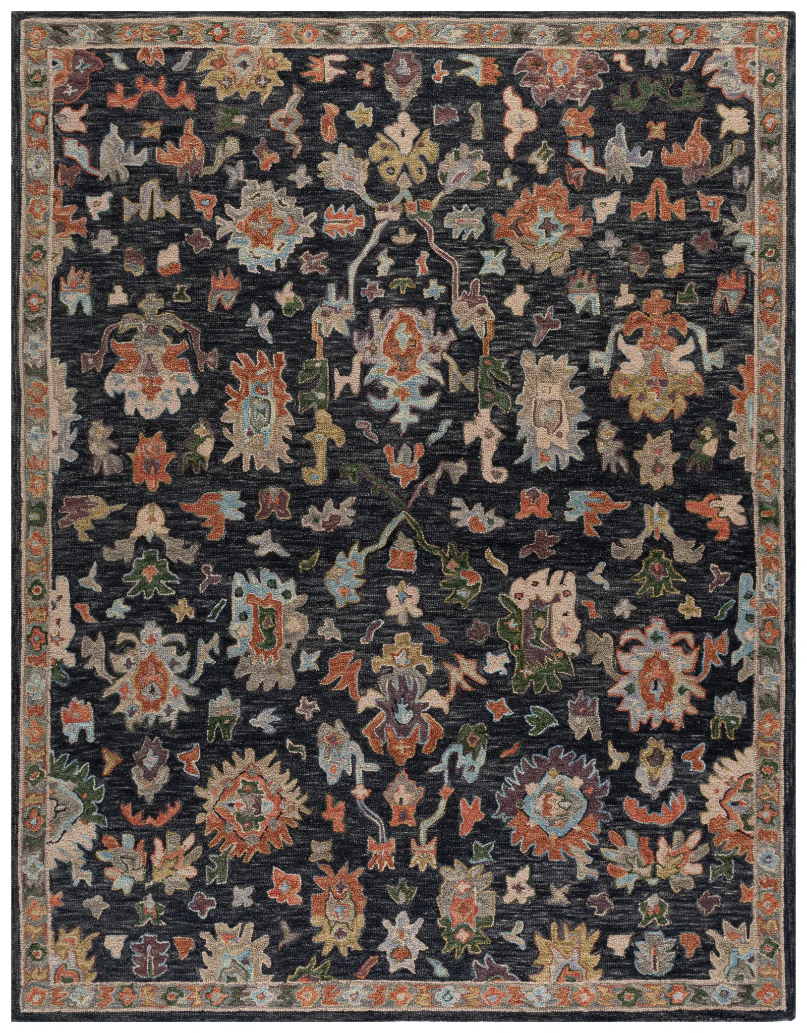 Blossom Tribal Floral Hand-Tufted Wool Rug