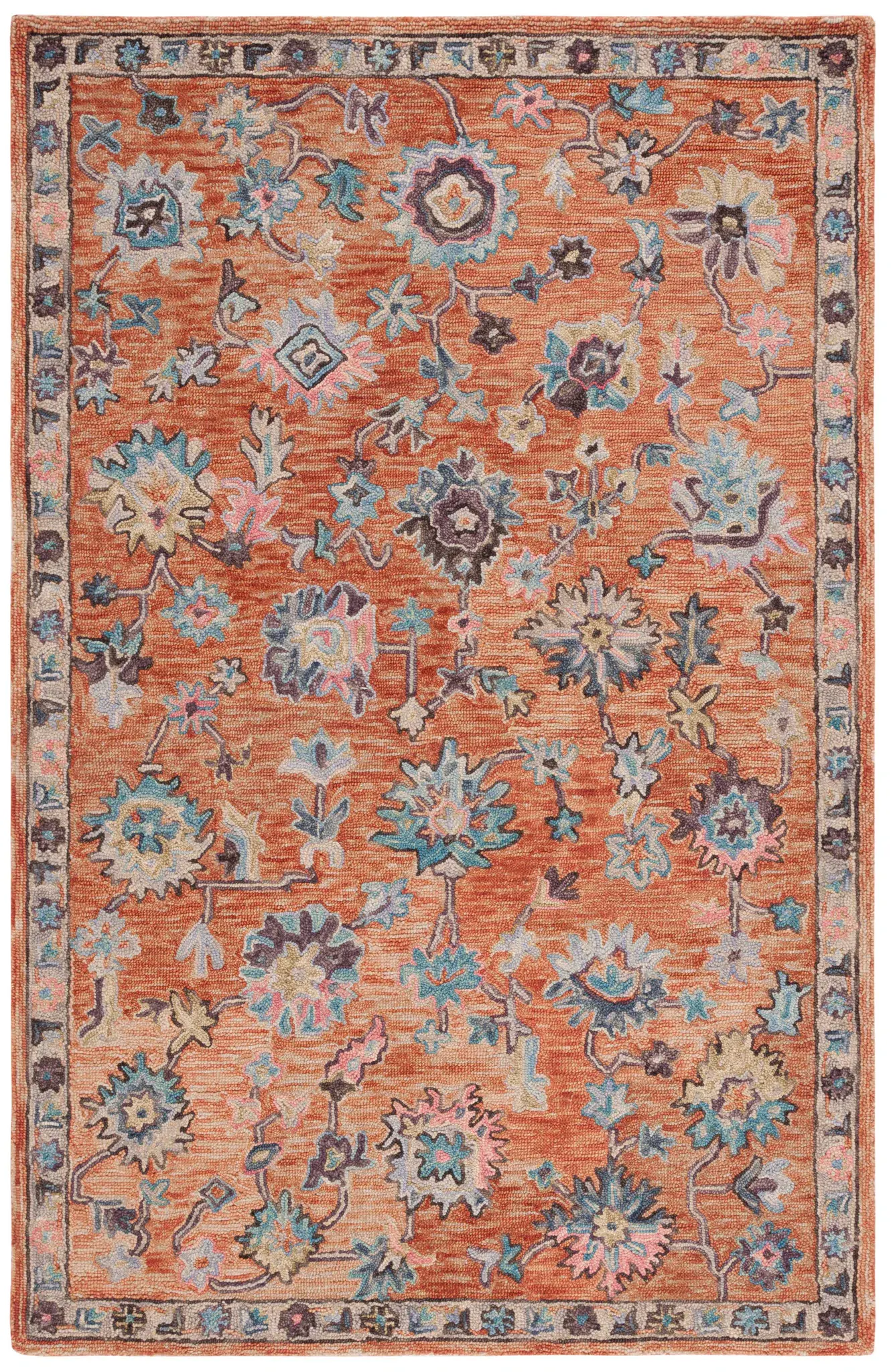 Blossom Trailing Vine Hand-Tufted Wool Rug