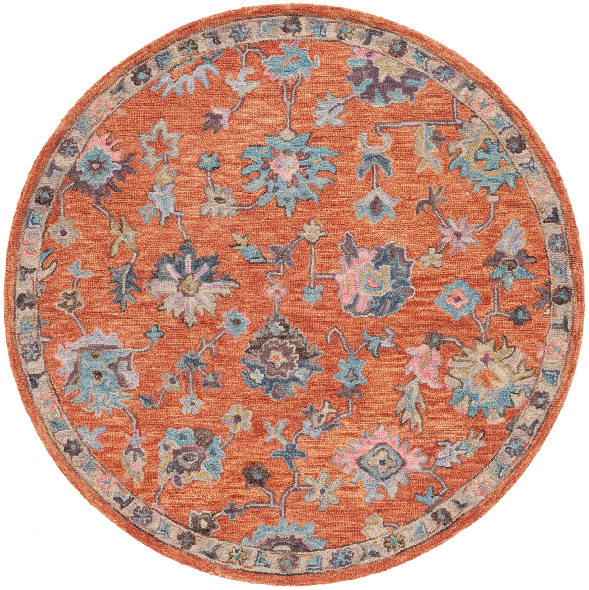 Blossom Trailing Vine Hand-Tufted Wool Rug