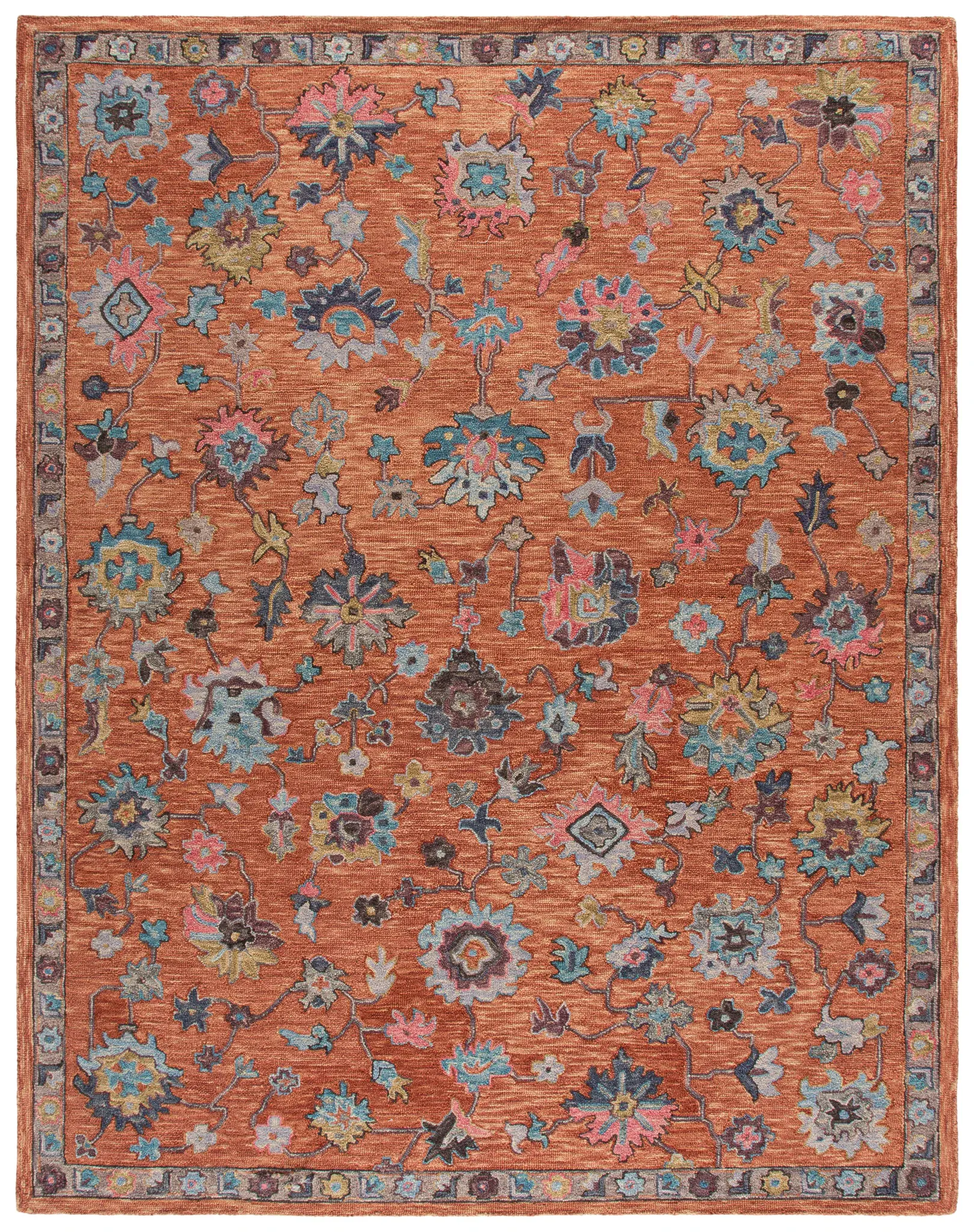 Blossom Trailing Vine Hand-Tufted Wool Rug