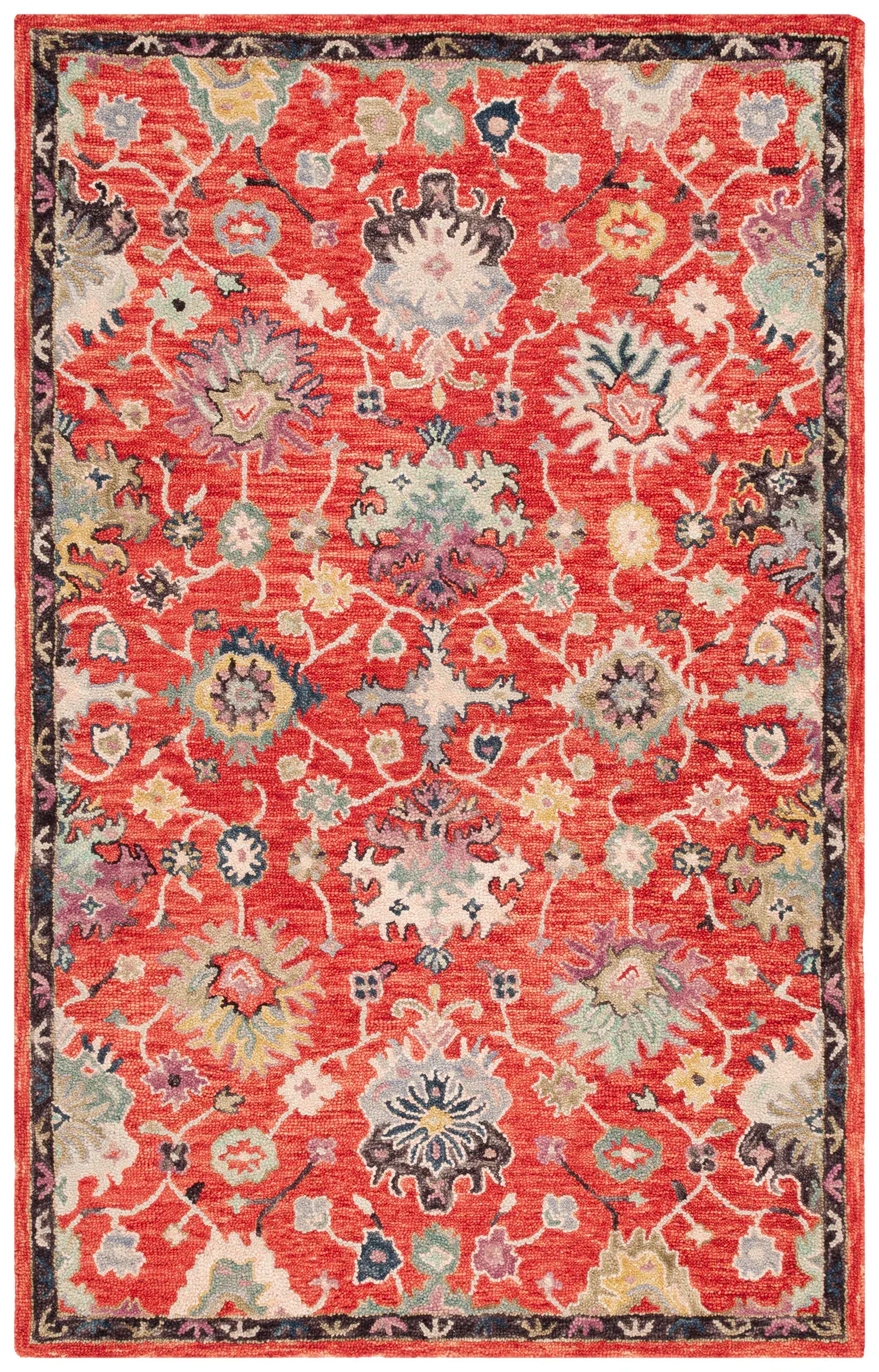 Blossom Persian Rosette Hand-Tufted Wool Rug