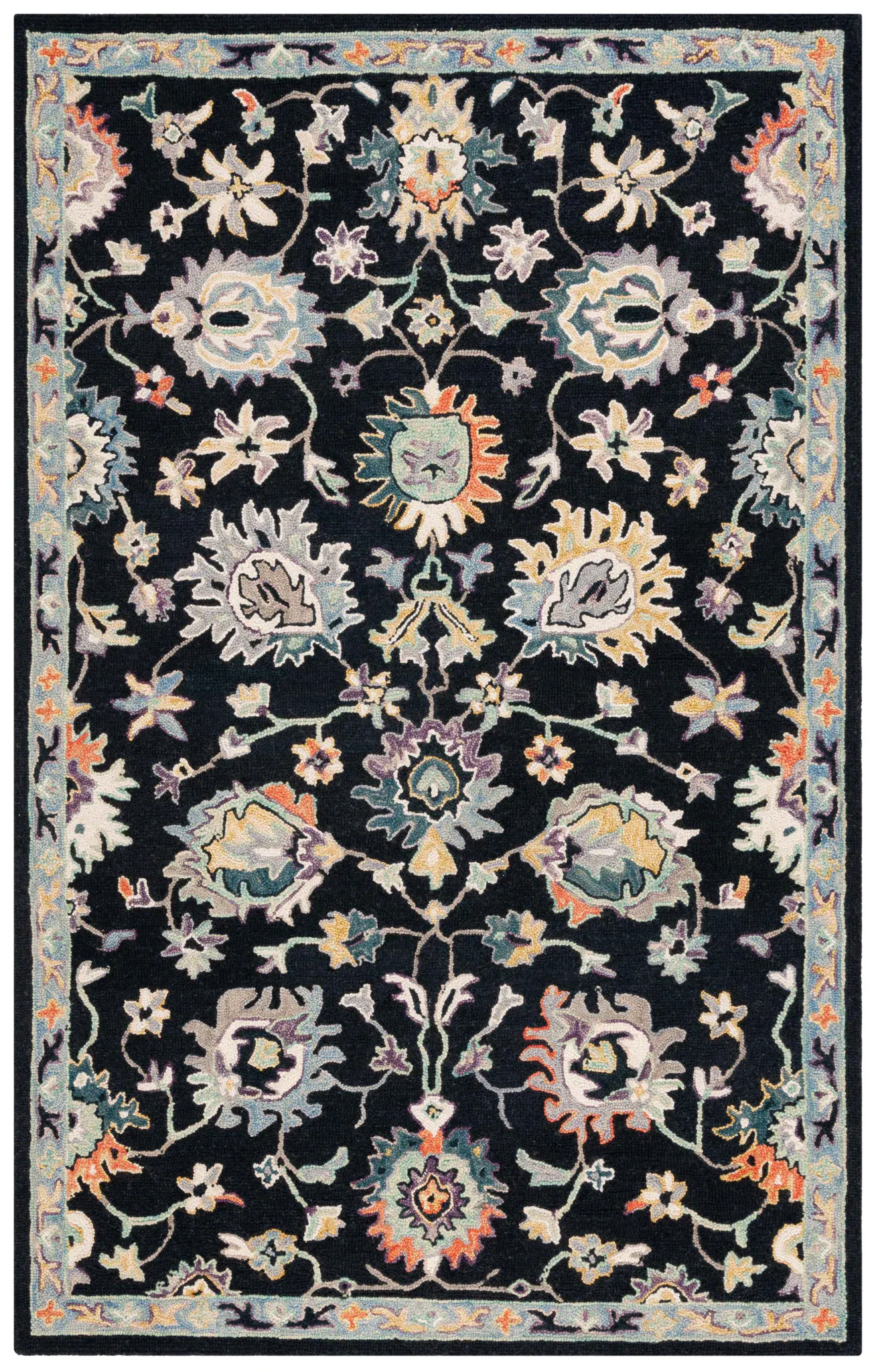 Blossom Open Field Floral Hand-Tufted Wool Rug