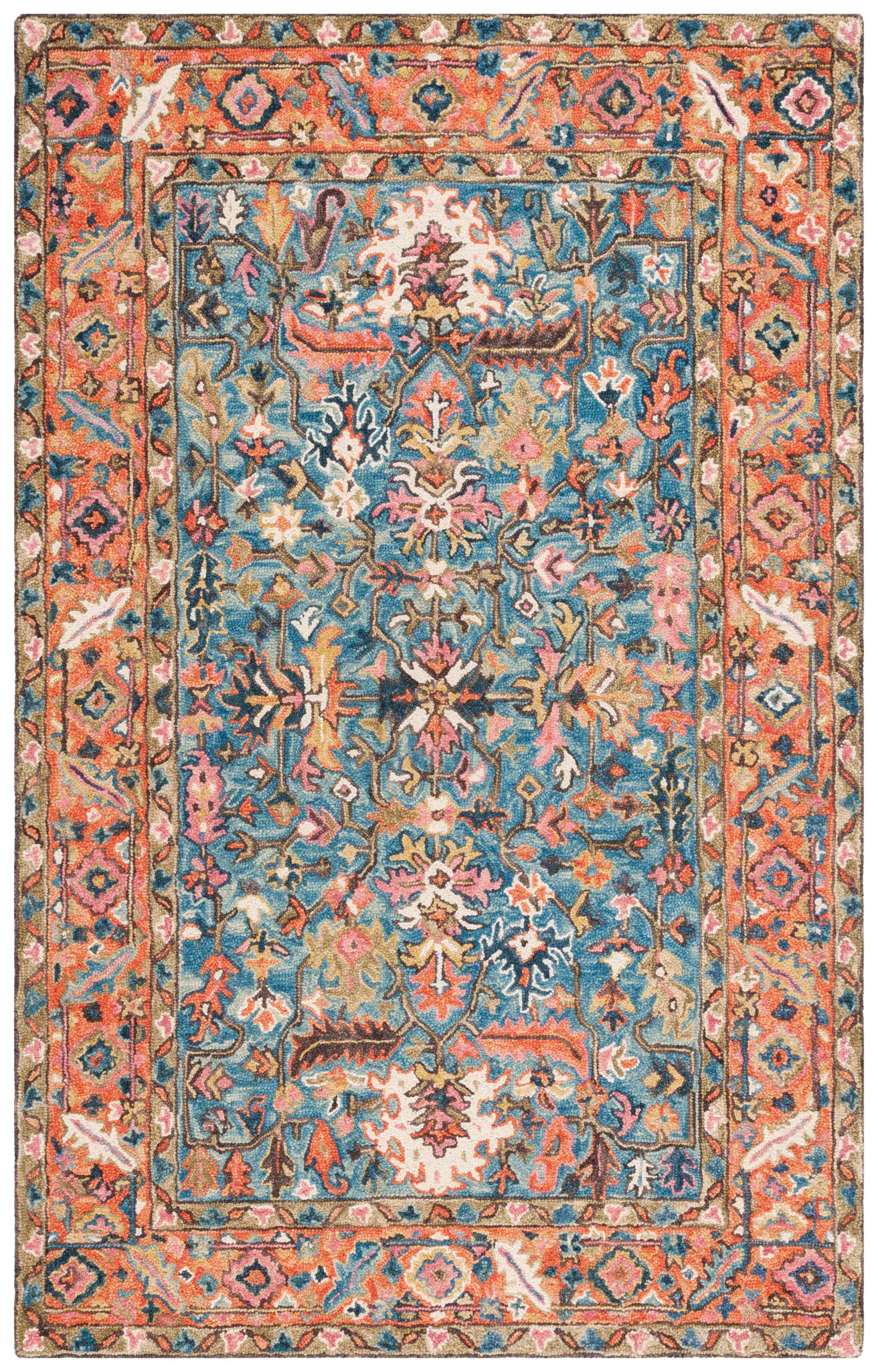 Blossom Herati Floral Hand-Tufted Wool Rug