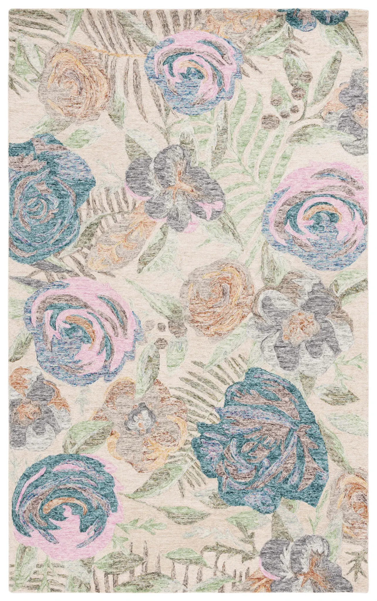 Blossom Scattered Floral Hand-Tufted Wool Rug