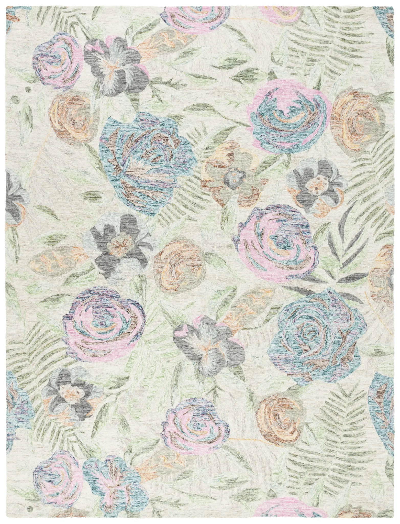 Blossom Scattered Floral Hand-Tufted Wool Rug