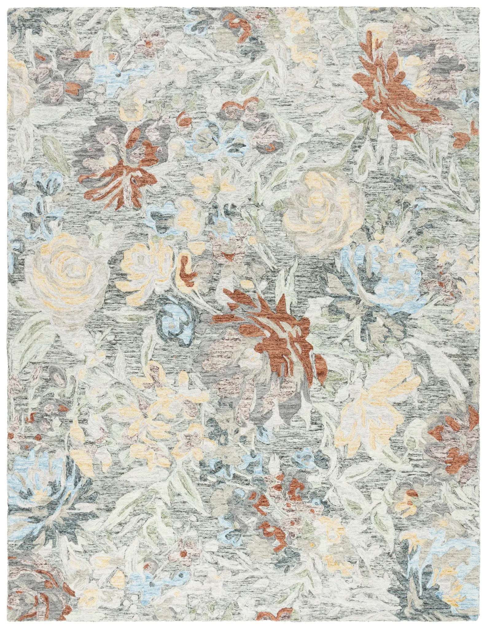 Blossom Distressed Floral Hand-Tufted Wool Rug