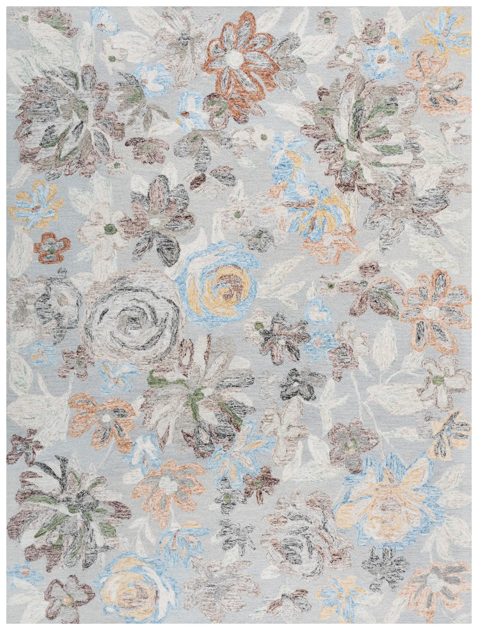Blossom Pastoral Floral Hand-Tufted Wool Rug