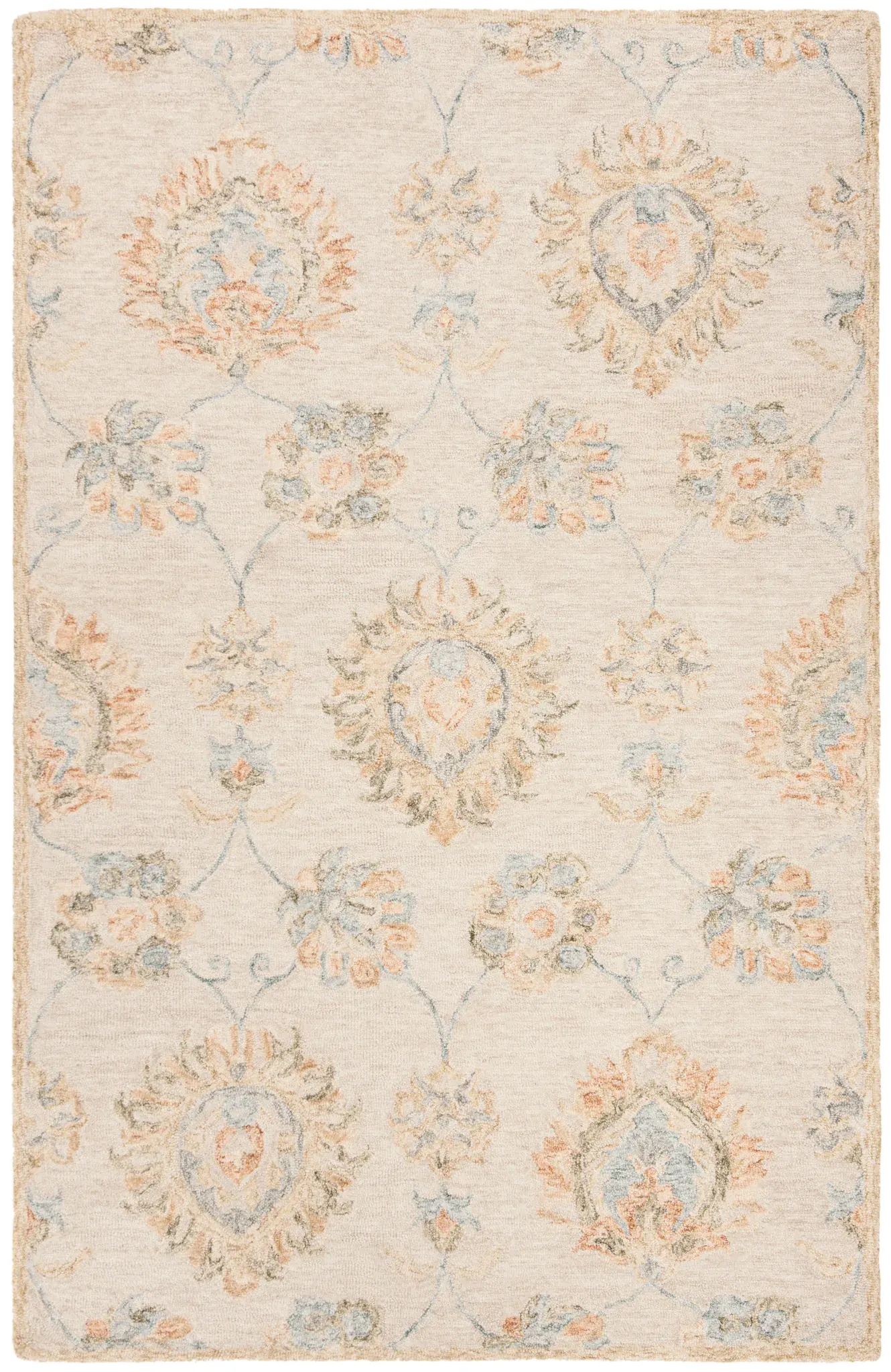 Blossom Palmette Trellis Hand-Tufted Wool Rug
