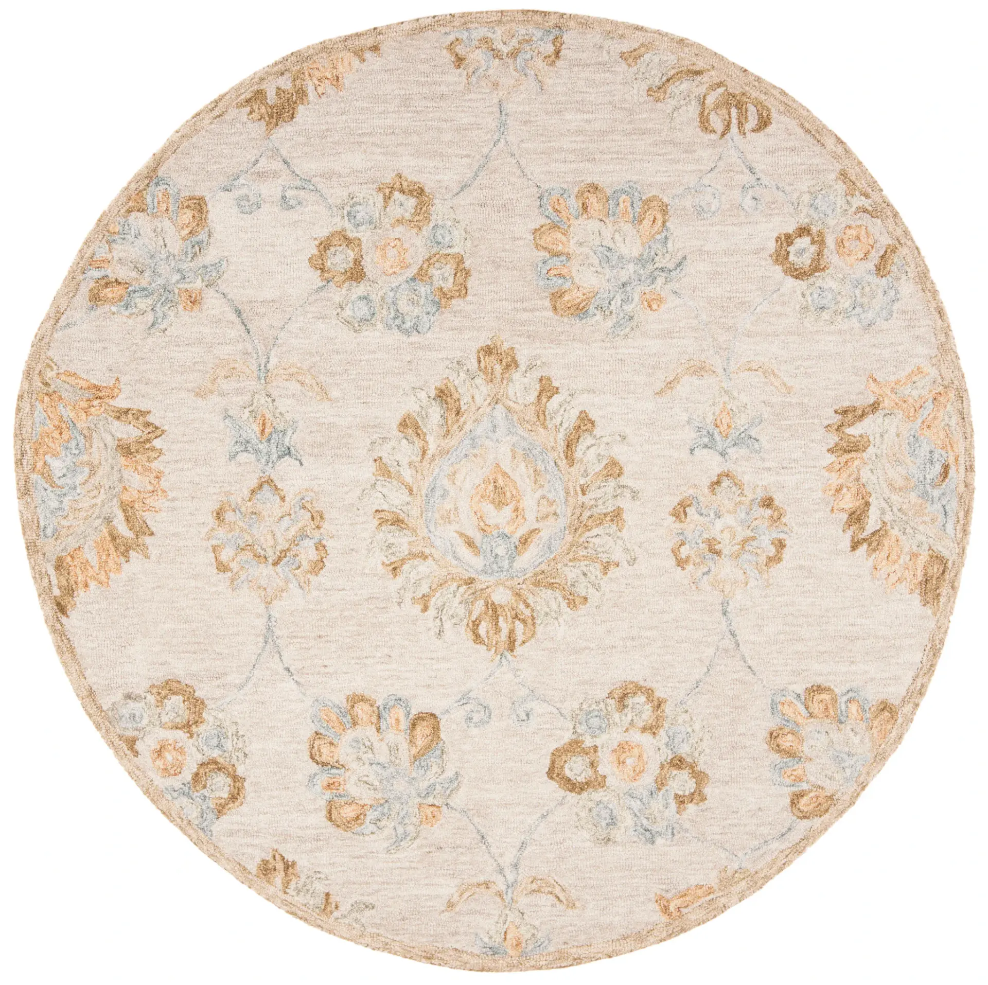 Blossom Palmette Trellis Hand-Tufted Wool Rug